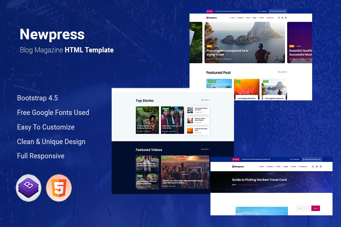 Newpress – Blog Magazine HTML Template