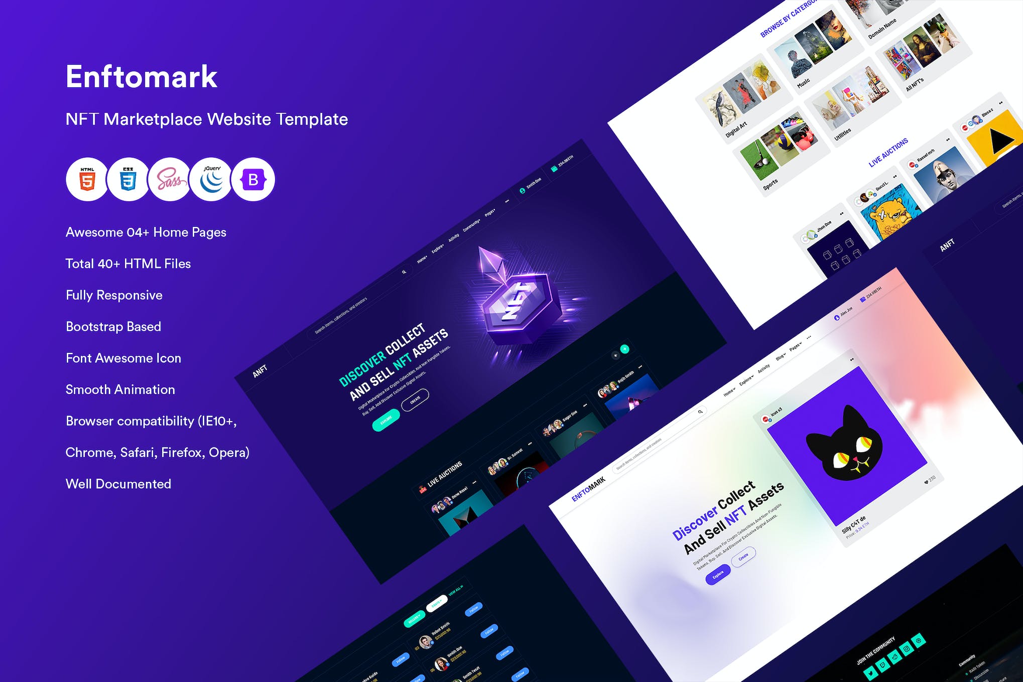 NFT Marketplace Website template