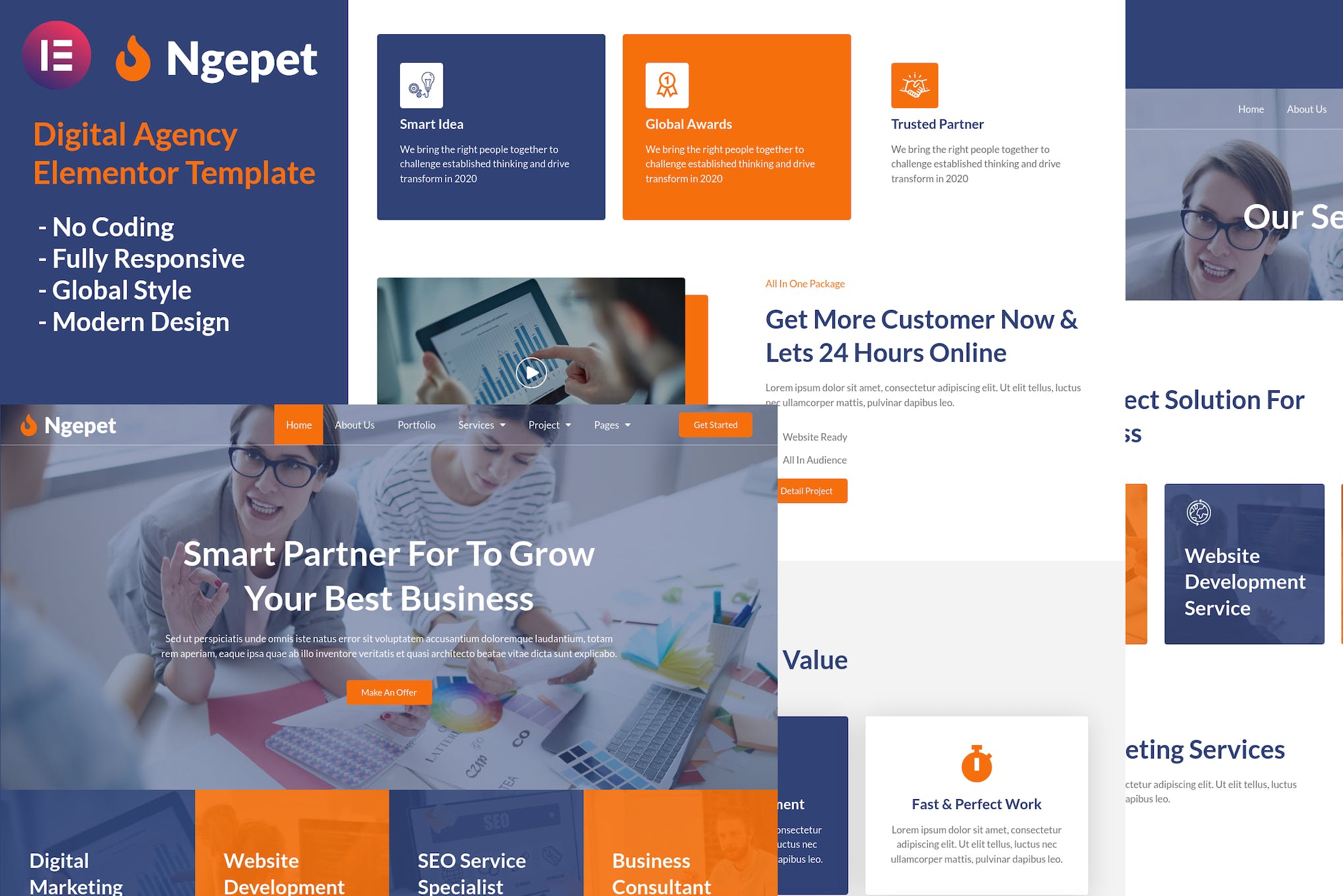 Ngepet – Creative Agency Company Elementor Template Kit