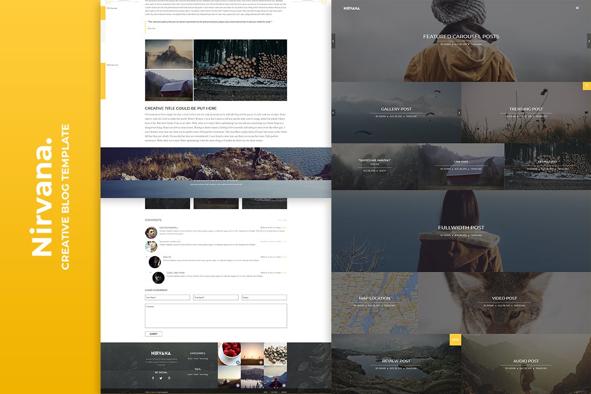 Nirvana Creative Blog Template