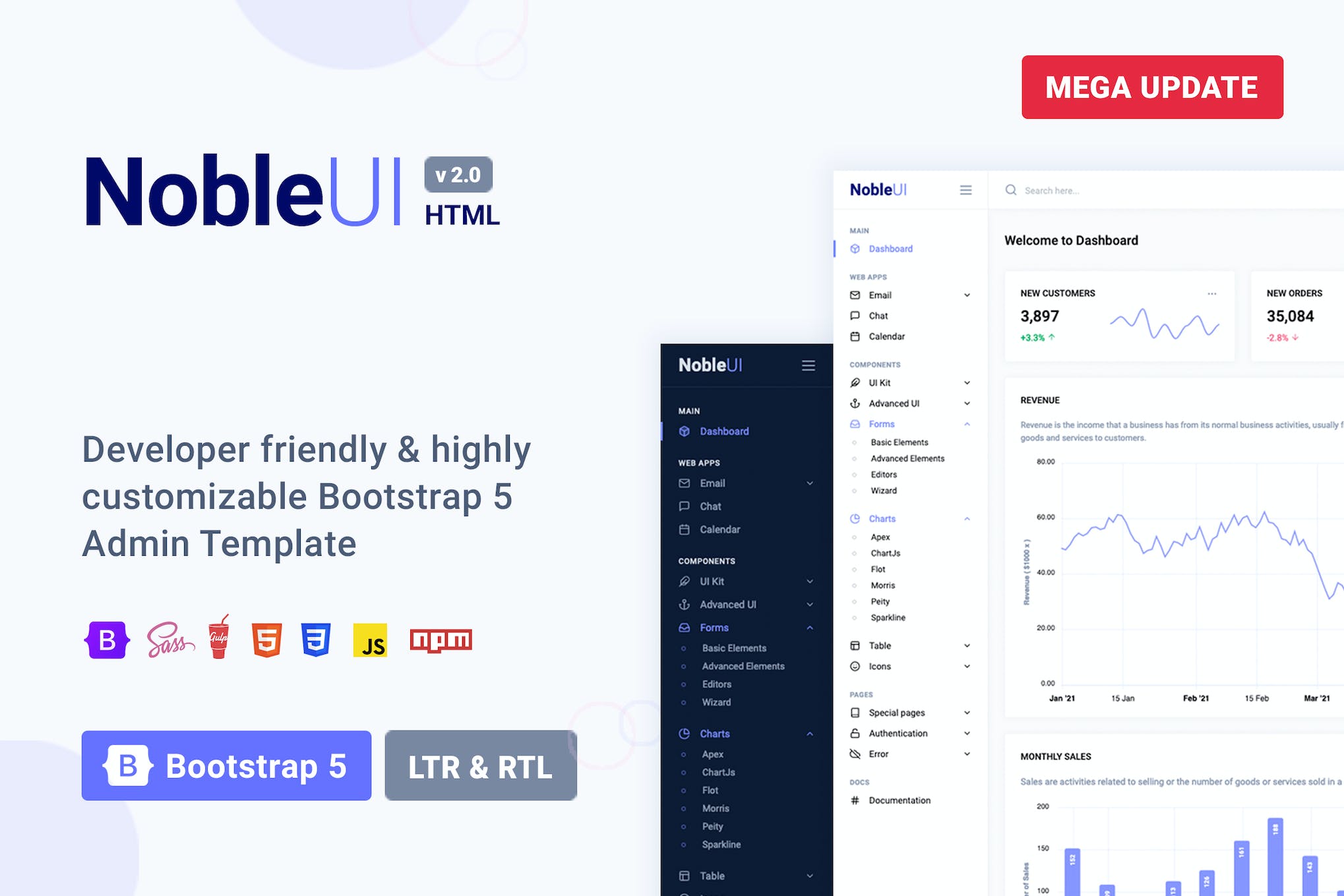 NobleUI – HTML Bootstrap 5 Admin Template