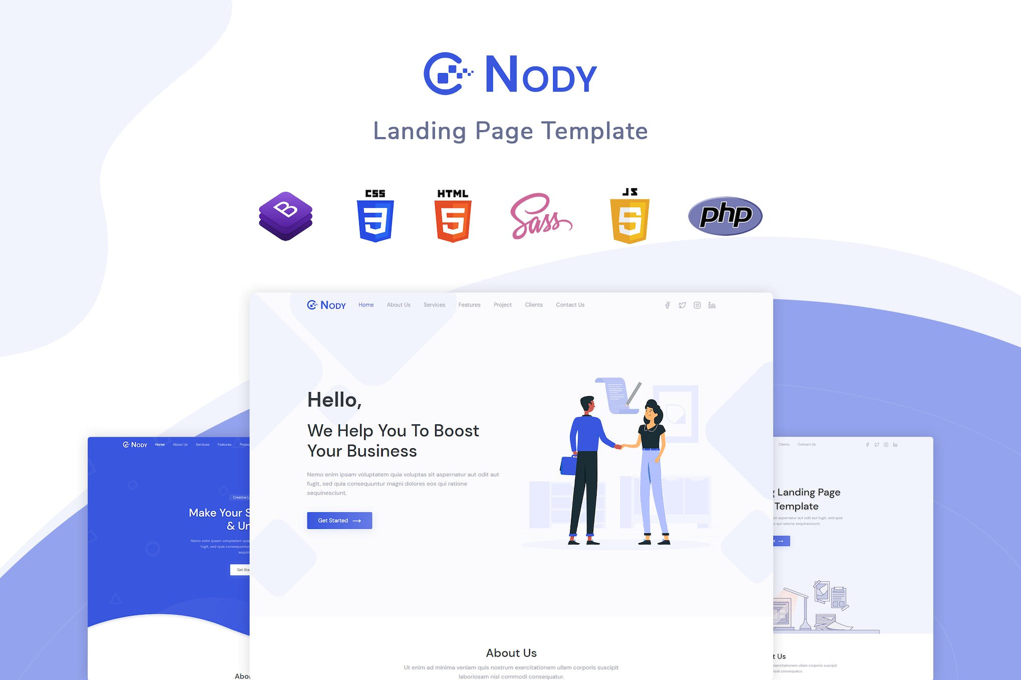 Nody – Landing Page Template