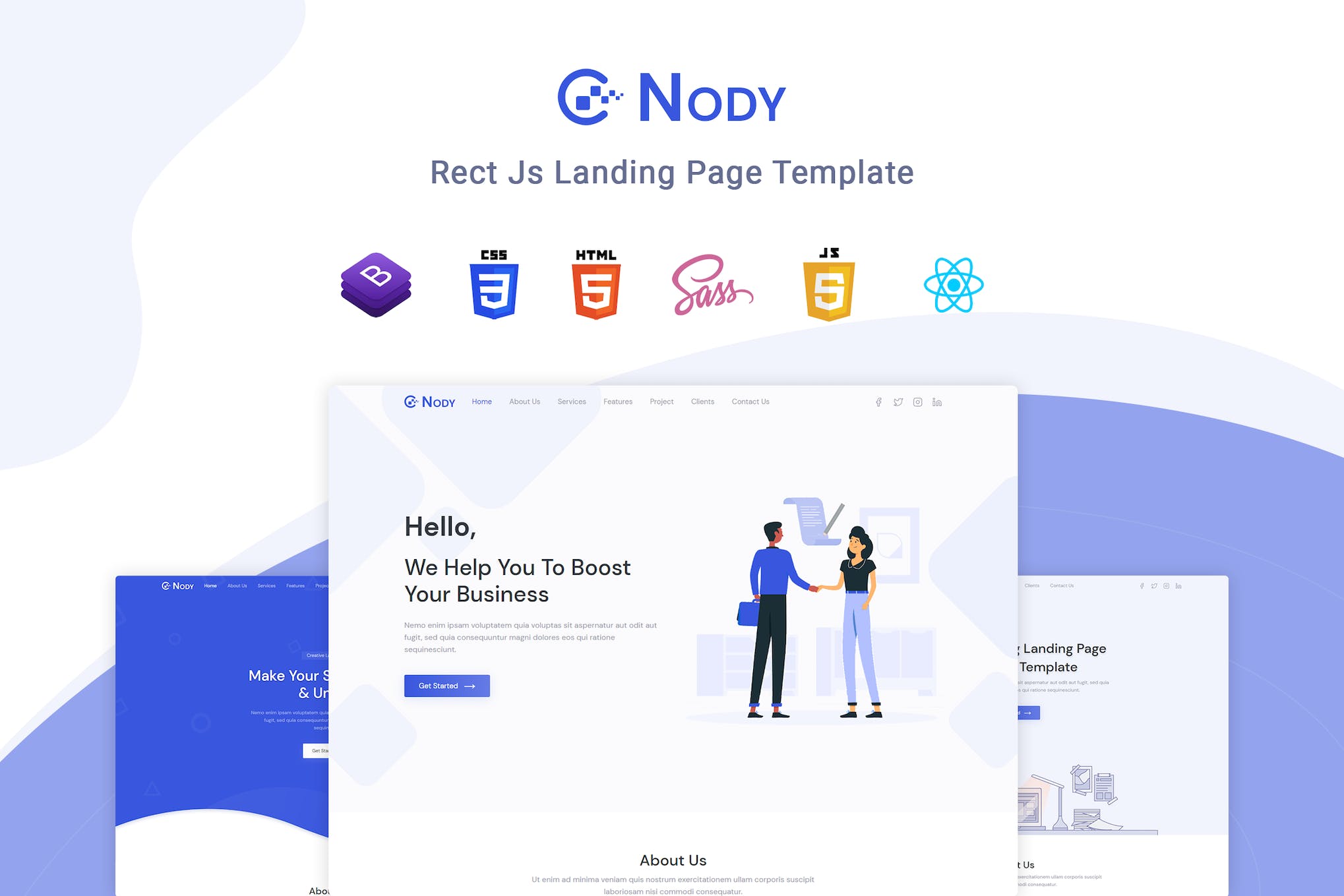 Nody React – React Js Landing Page Template