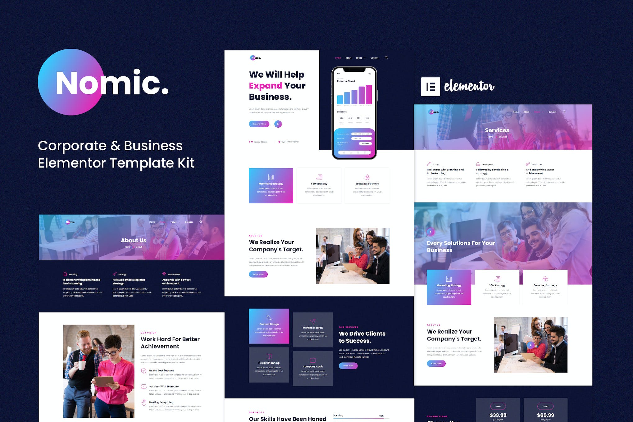 Nomic – Corporate & Business Elementor Template Kit