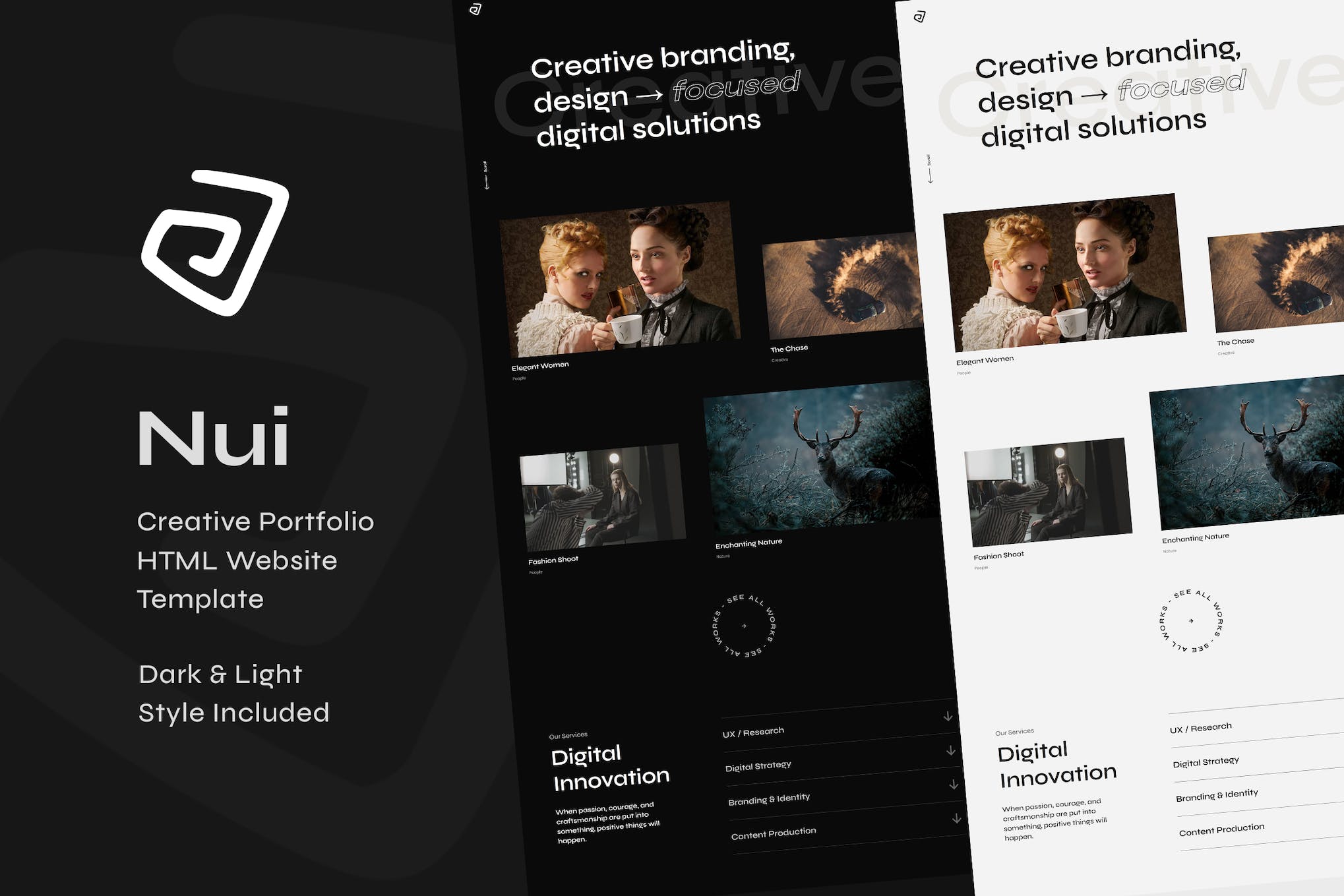 Nui – Creative Portfolio HTML Website Template