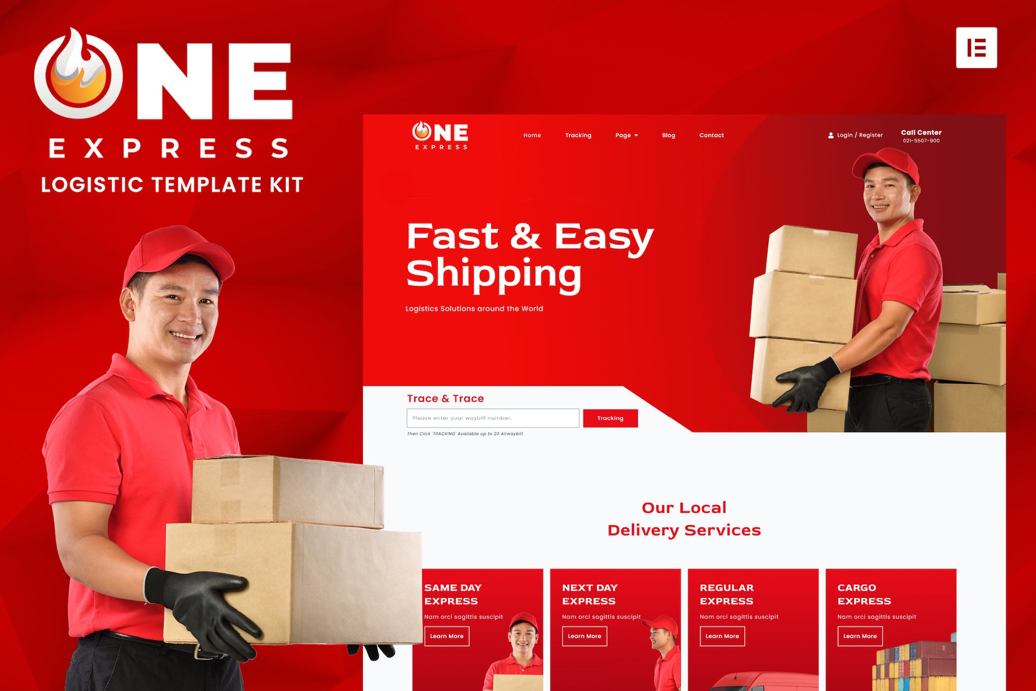 One Express – Logistics & Shipping  Elementor Template Kit