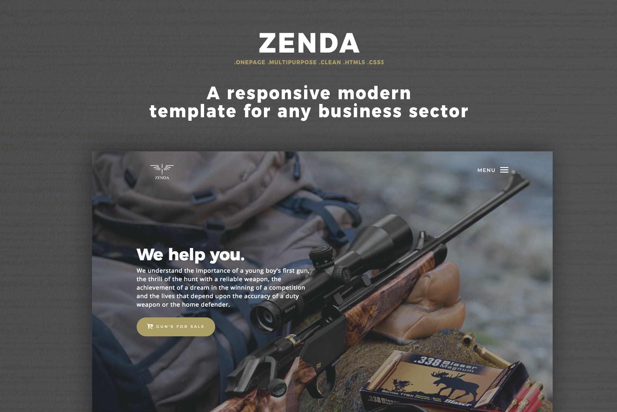 One Page Bootstrap Html Landing Page – Zenda