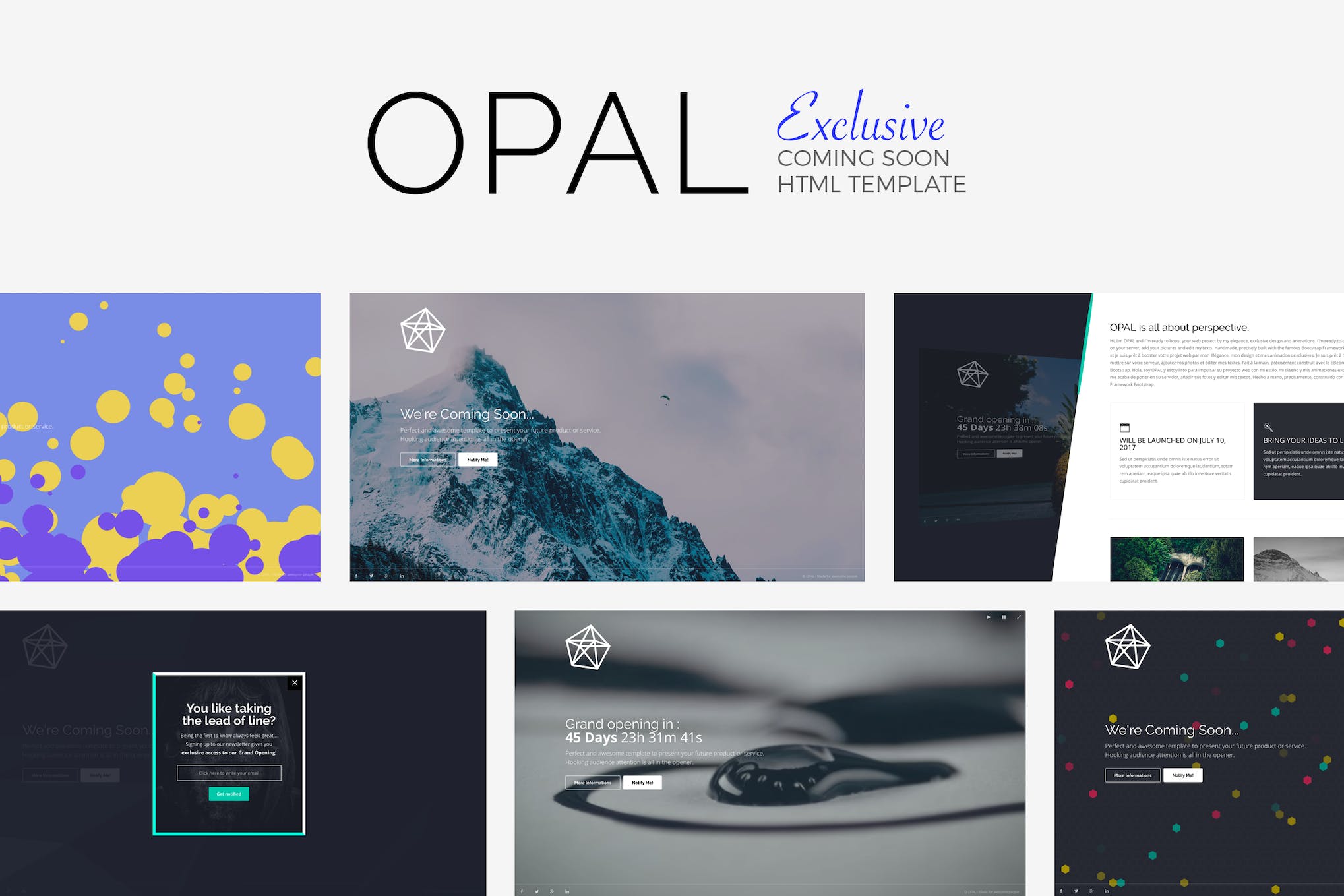 OPAL – Exclusive Coming Soon Template