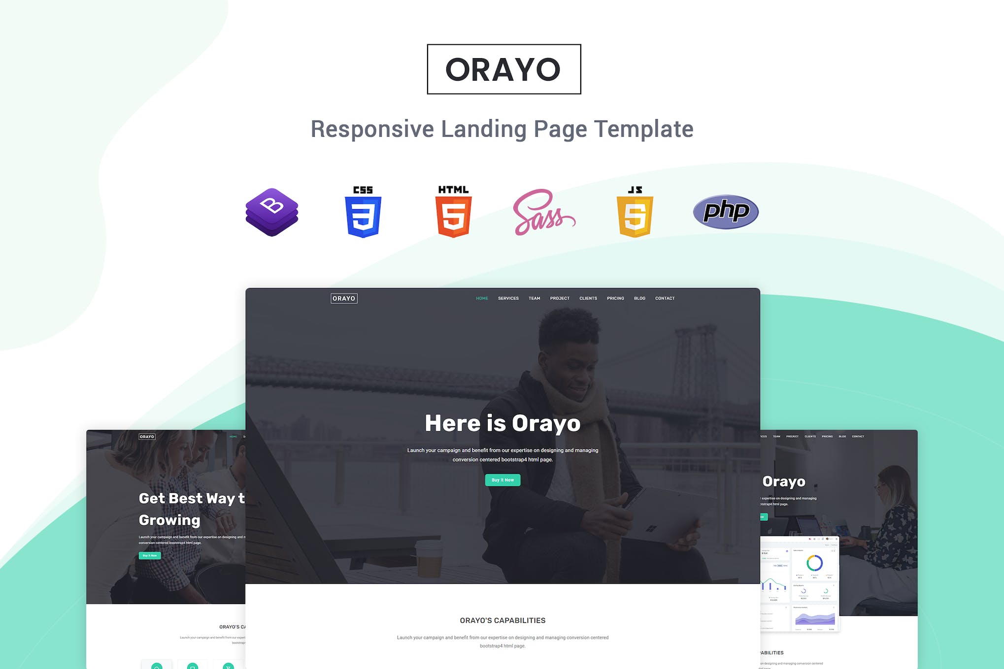 Orayo – Responsive Landing Page Template