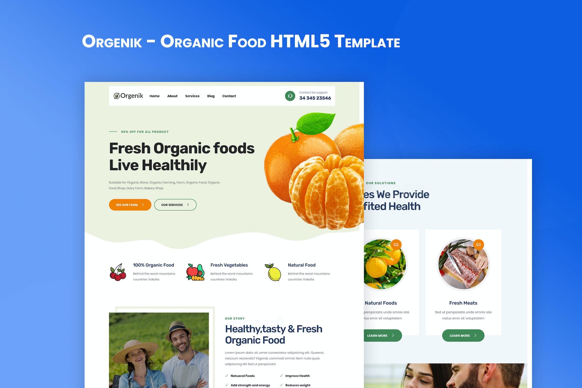 Orgenik – Organic Food HTML5 Template