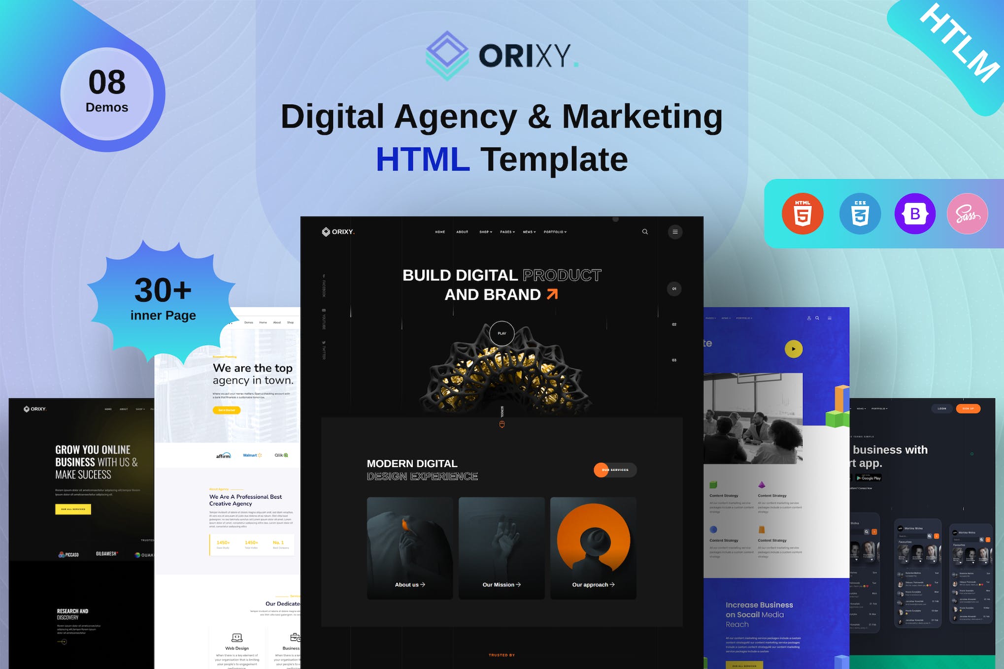 Orixy – Creative Digital Agency HTML Template