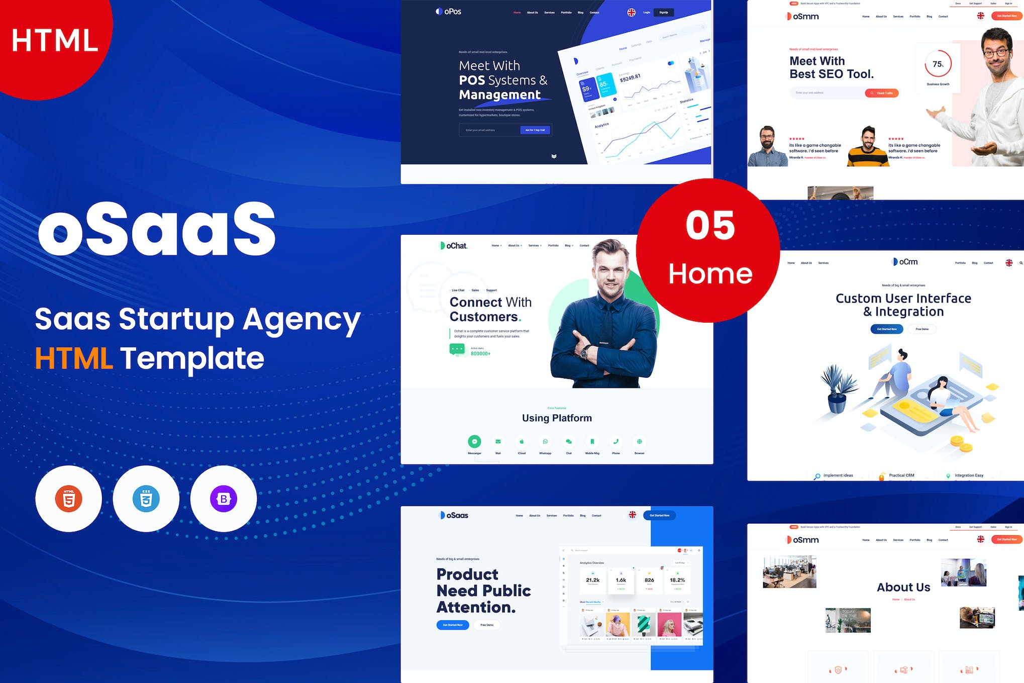 OSaaS – SaaS & Startup Agency Template