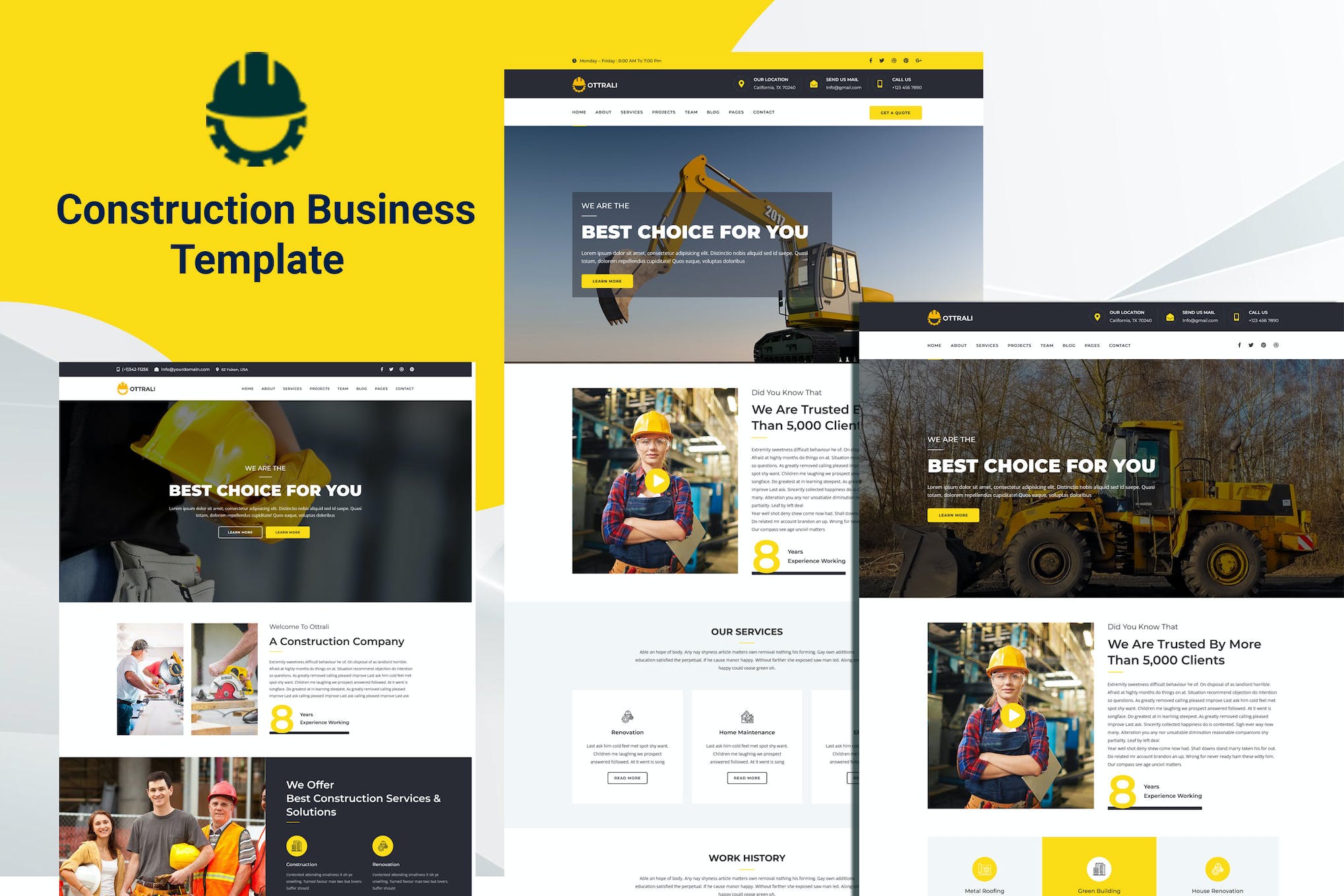 Ottrali – Construction Business Template