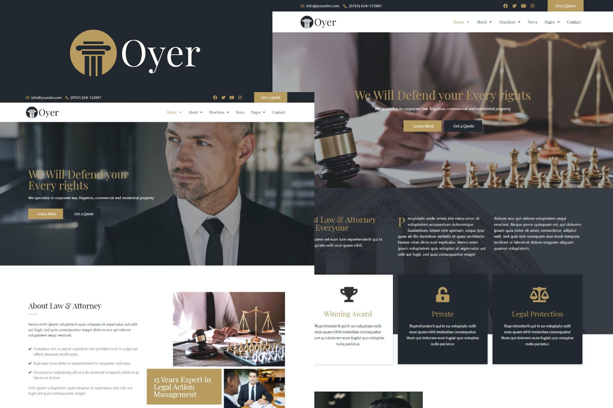 Oyer – Lawyer & Attorney Elementor Template Kit