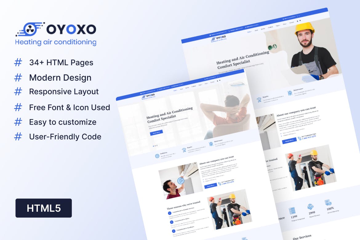 Oyoxo – Heating Air-conditioning Services Template