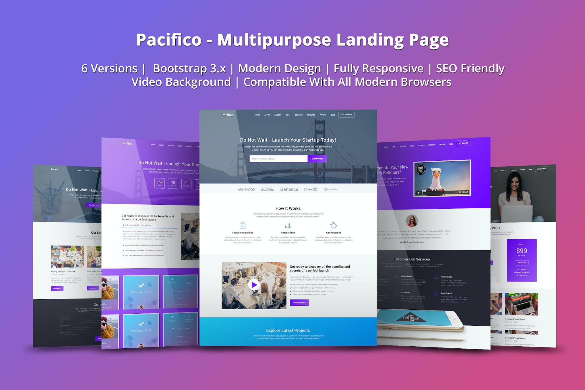 Pacifico – Multipurpose HTML Landing Page