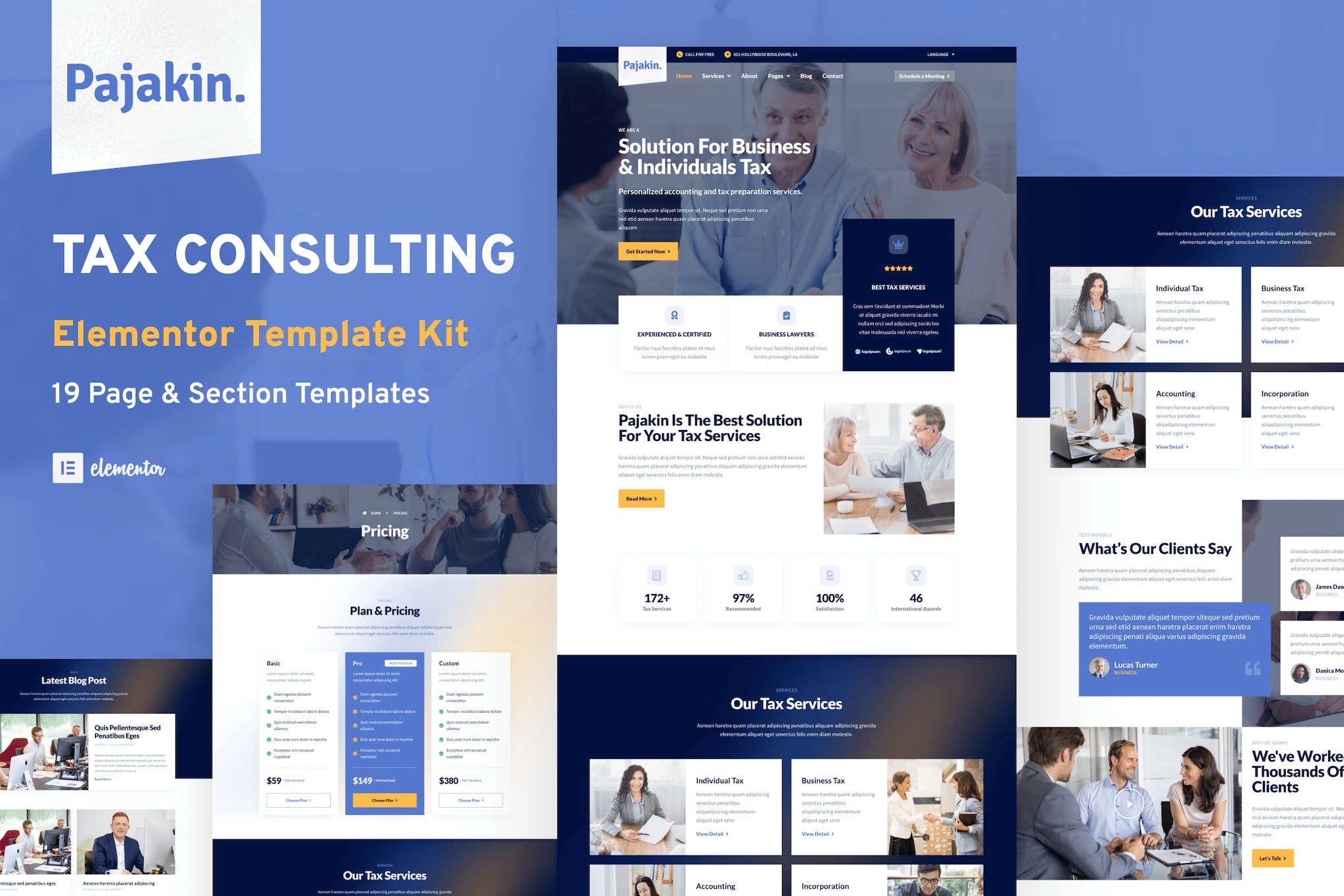 Pajakin – Tax Consultant & Financial Advisor Template Kit