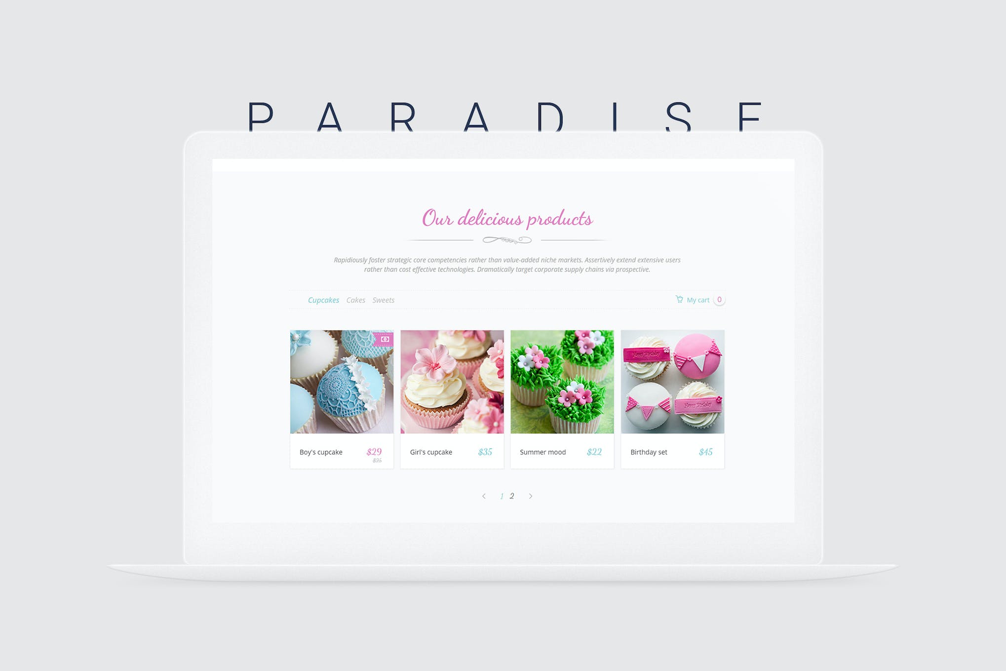 Paradise Cakes – Sweet eCommerce Landing Page