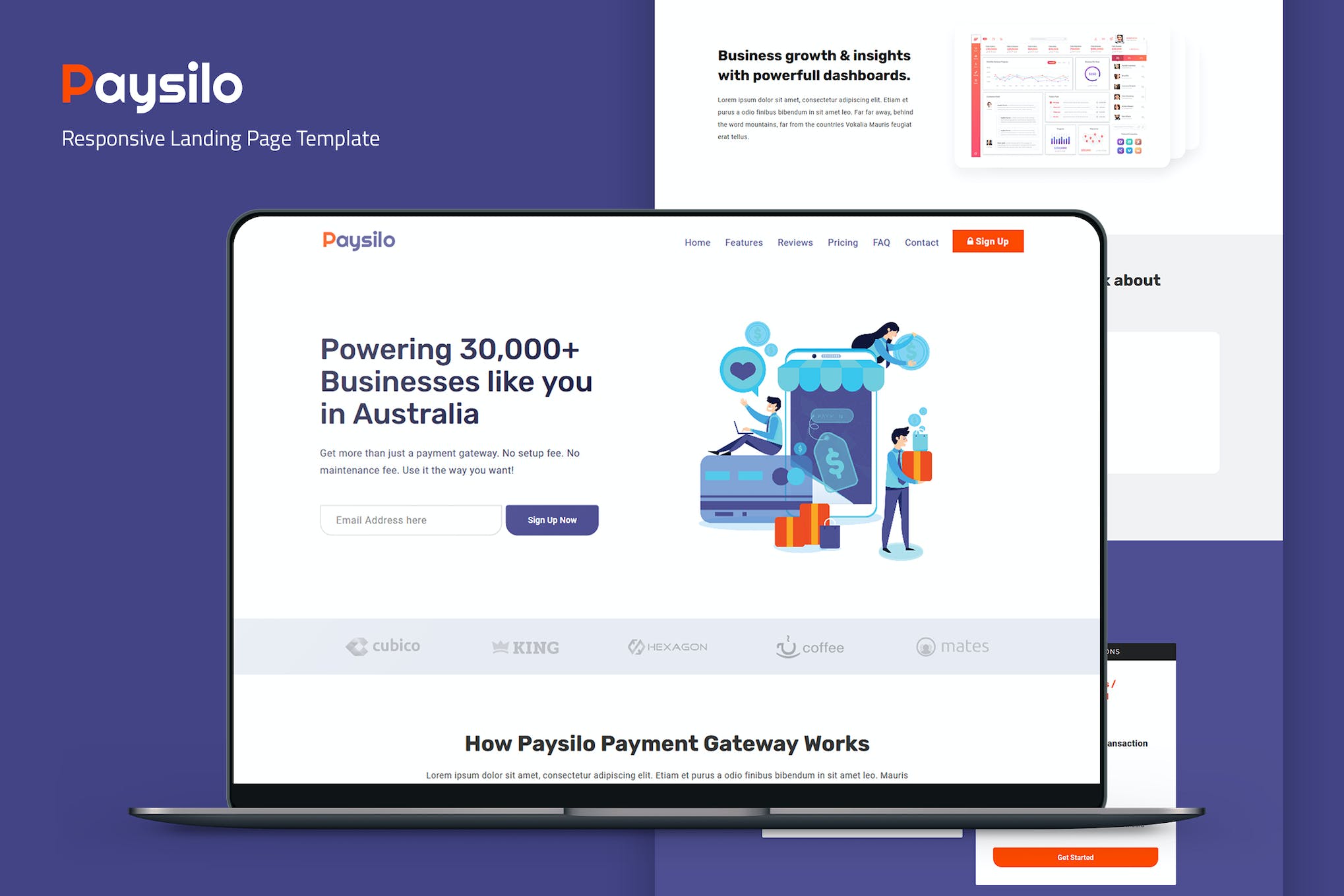 Paysilo – Responsive Landing Page Template