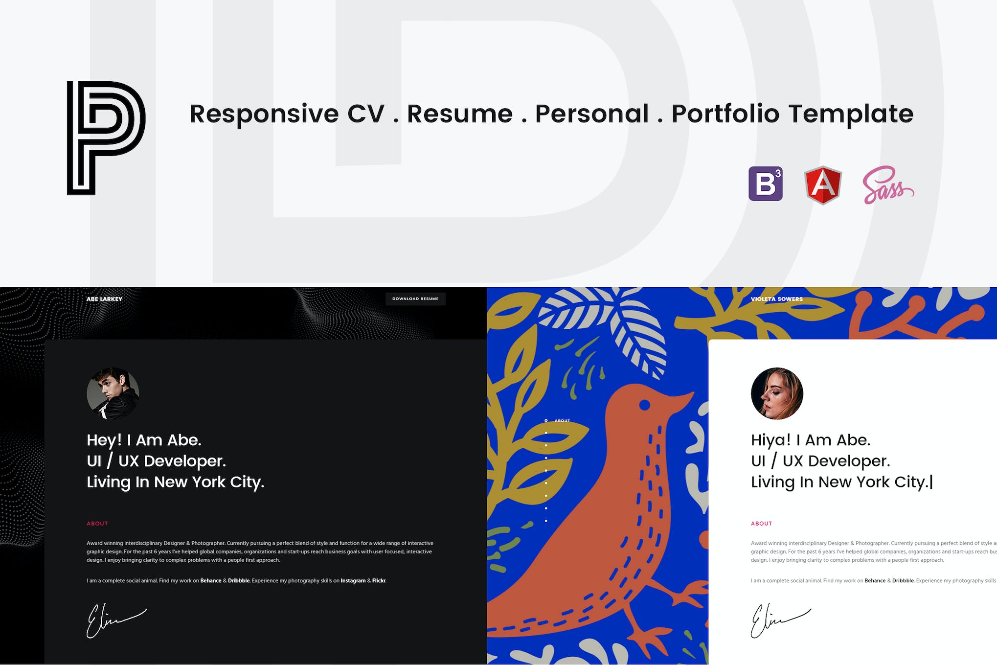 Penelope – Responsive CV / Resume Template