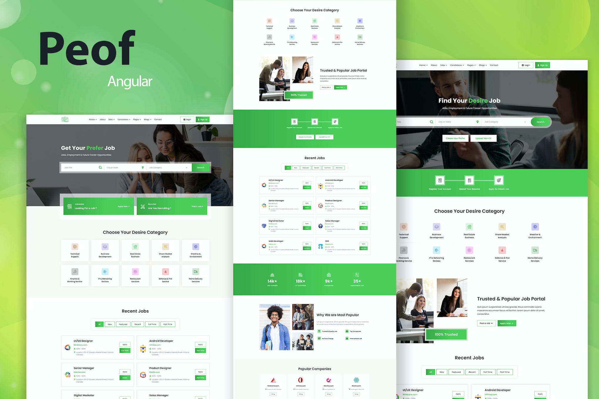 Peof – Angular Job Board & Hiring Template