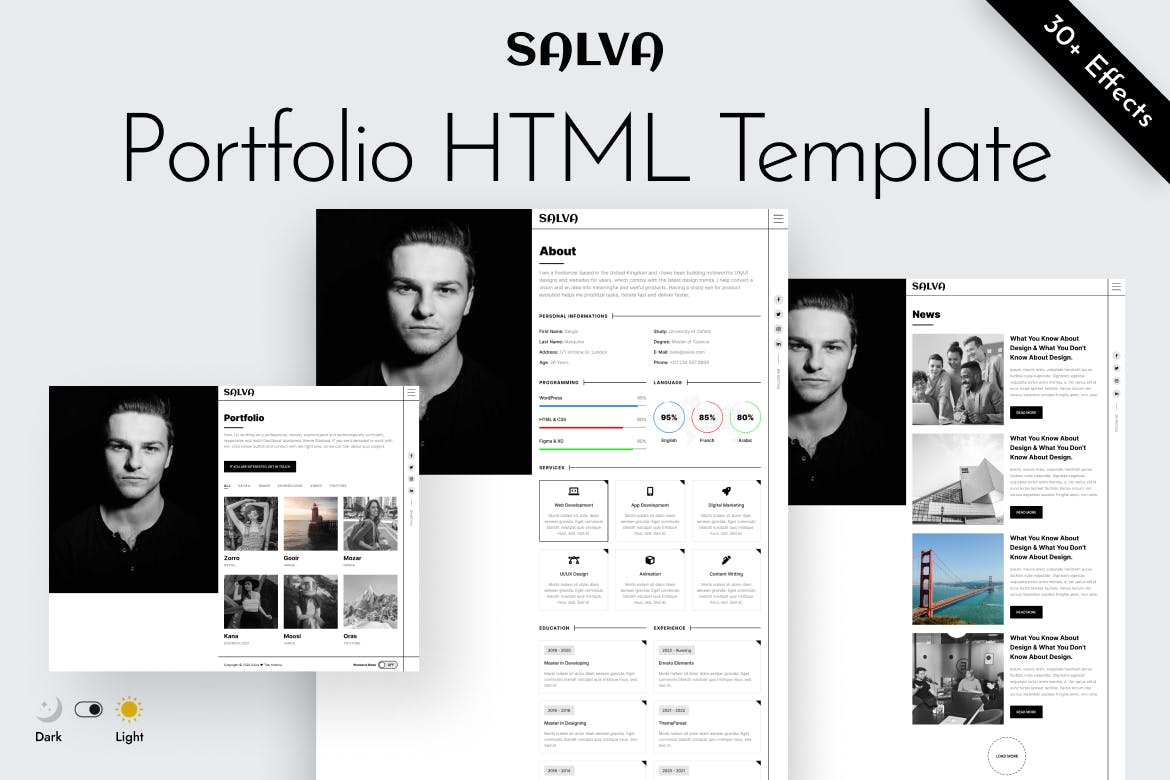 Personal Portfolio Html Template – Salva