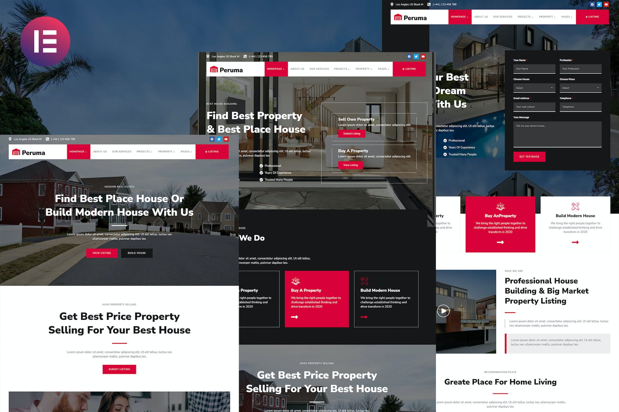 Peruma – Real Estate & Property Listing Elementor Template Kit