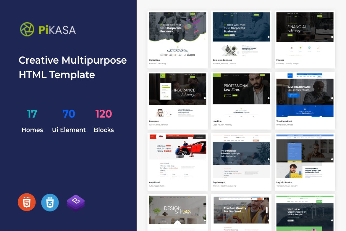 Pikasa – Creative Multipurpose HTML Template