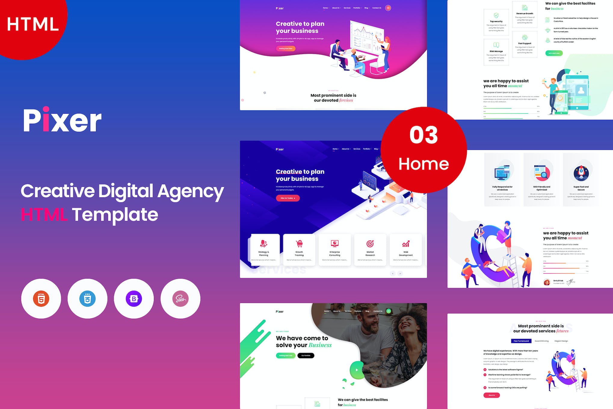 Pixer – Creative Digital Agency Template