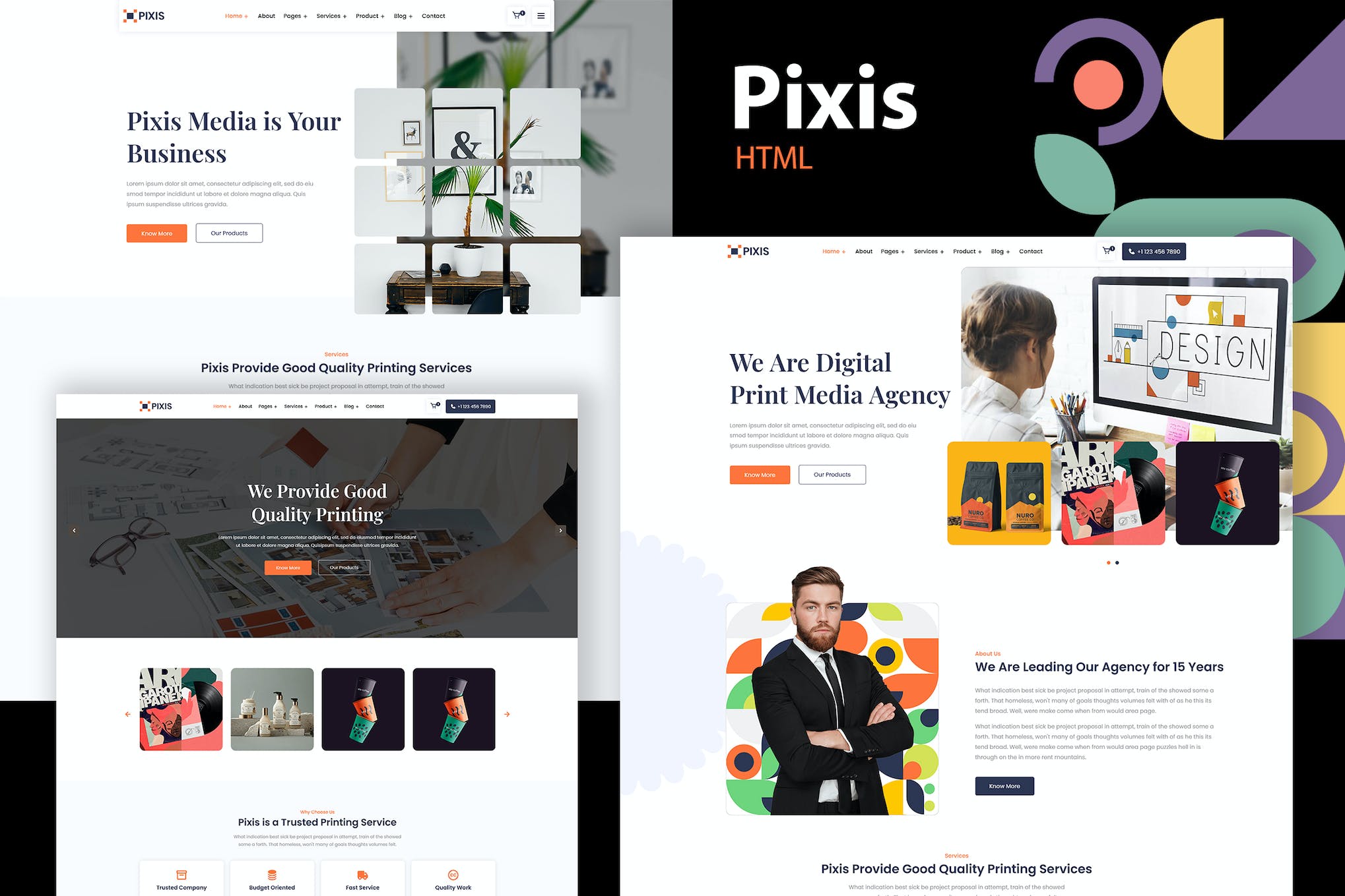 Pixis – Print on Demand Service Providers Template