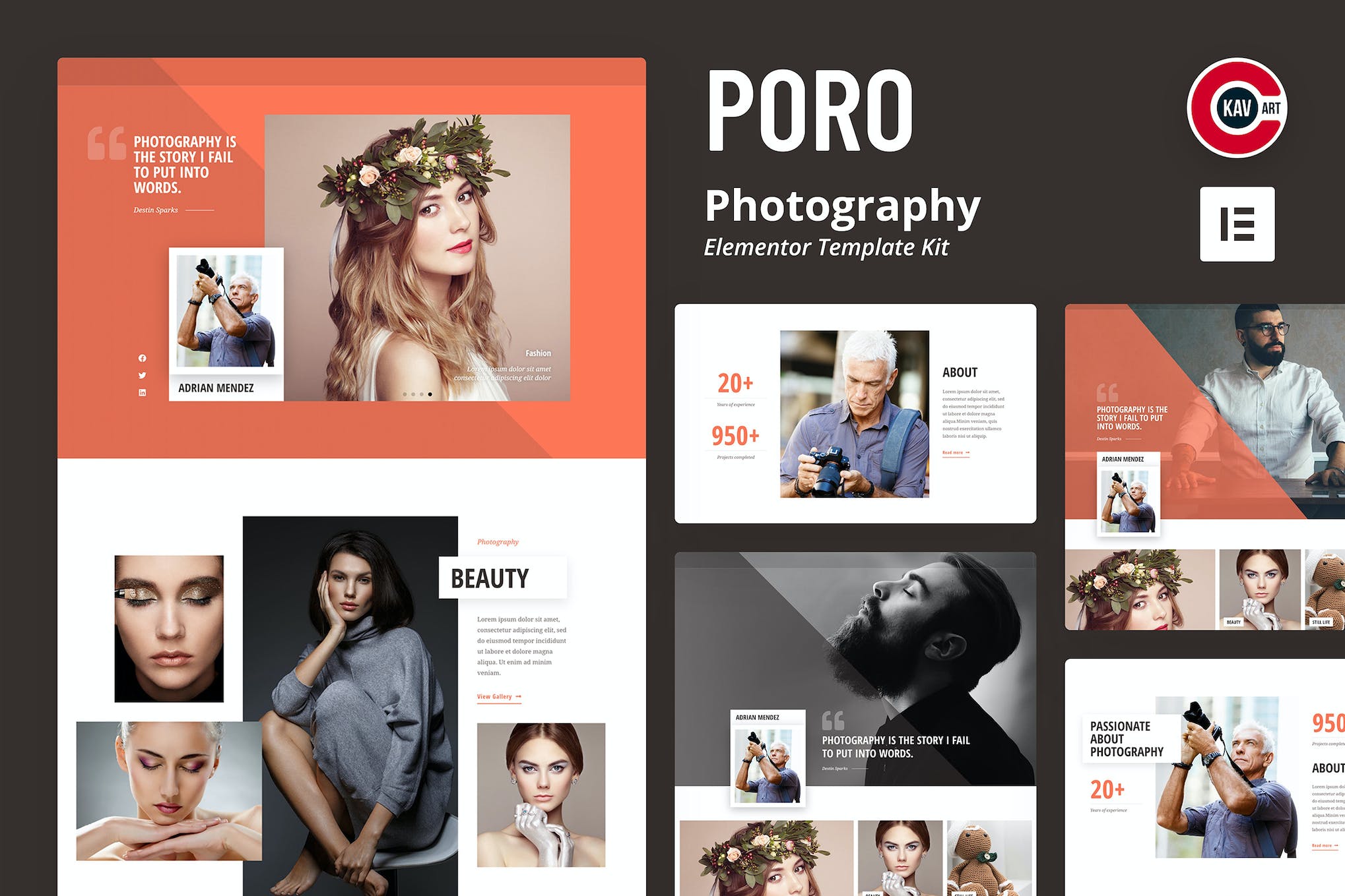 Poro – Photography Elementor Template Kit