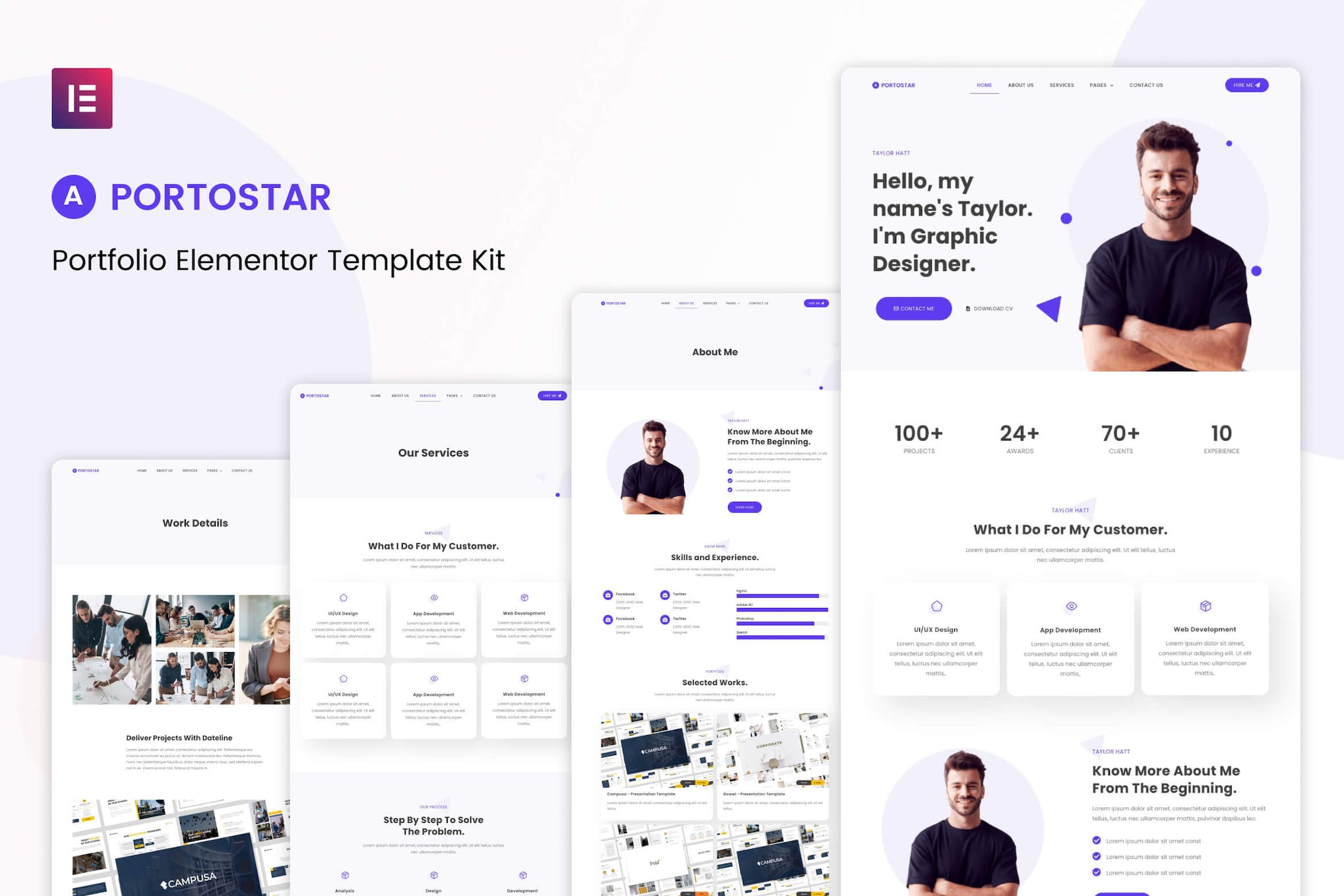 Portostar – Personal Portfolio Elementor Template Kit