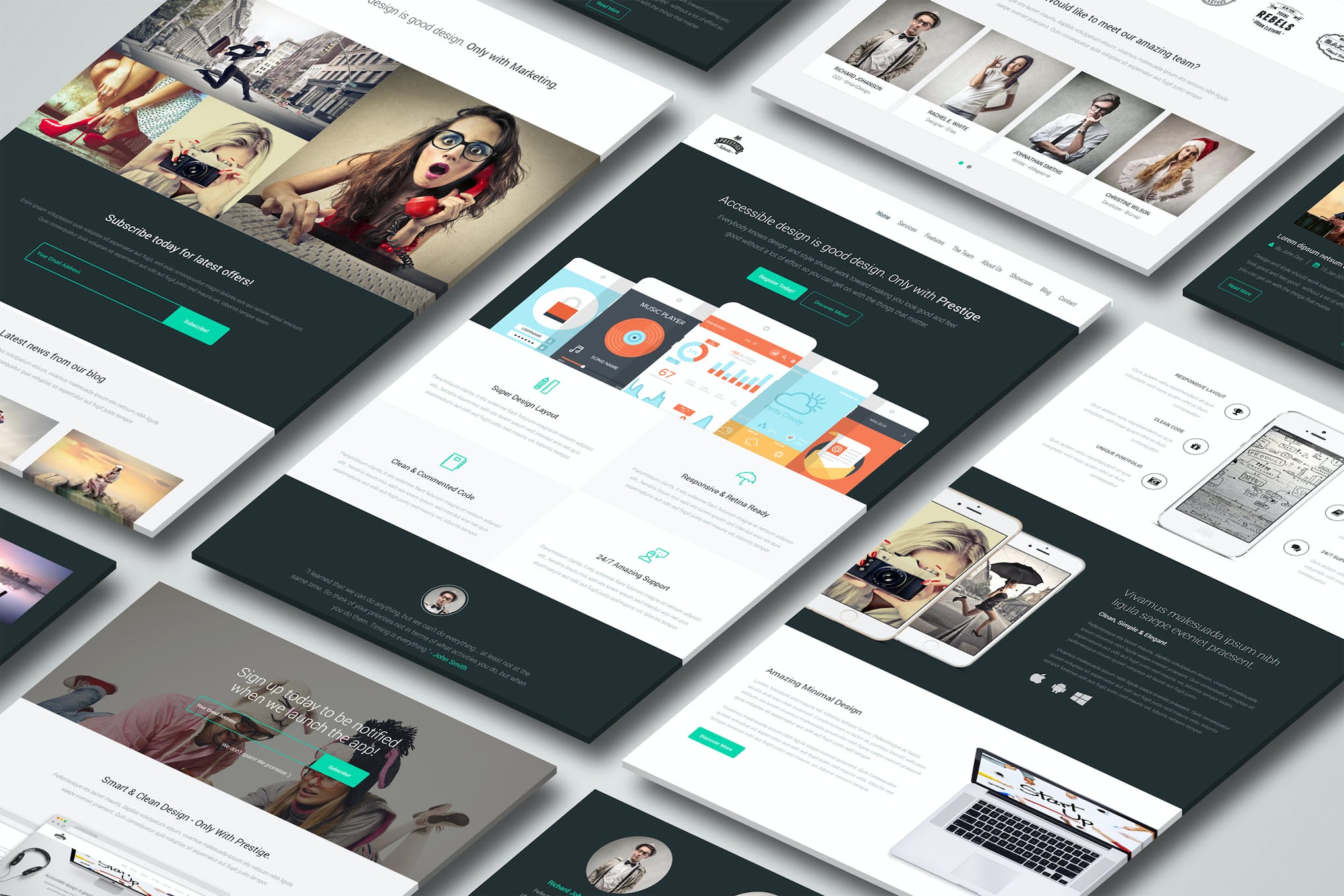 Prestige – Landing Page Template