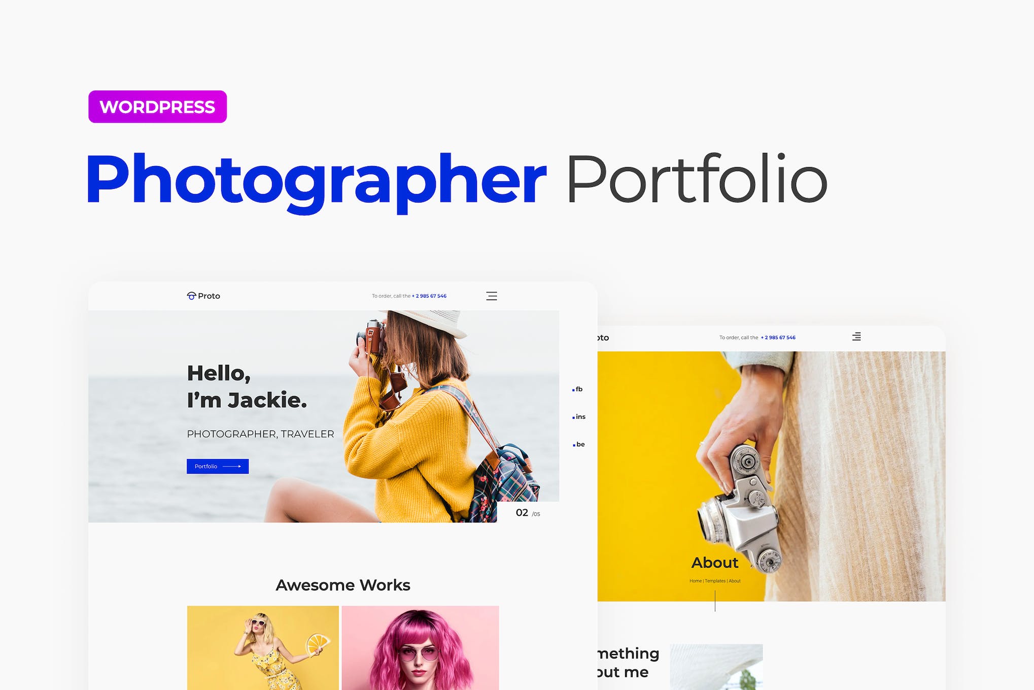 Proto – Photographer Portfolio Template Kit