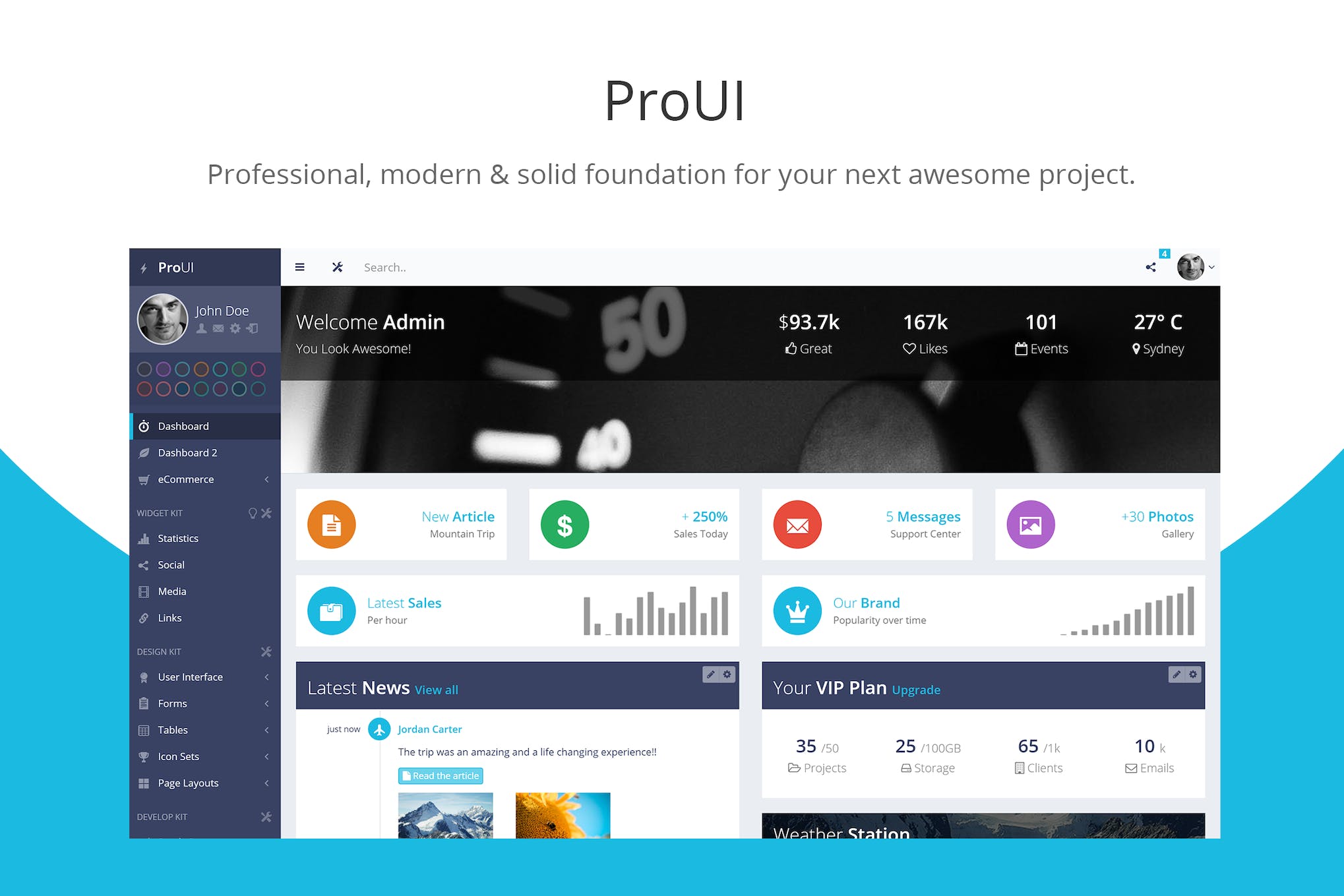 ProUI – Bootstrap Admin Template