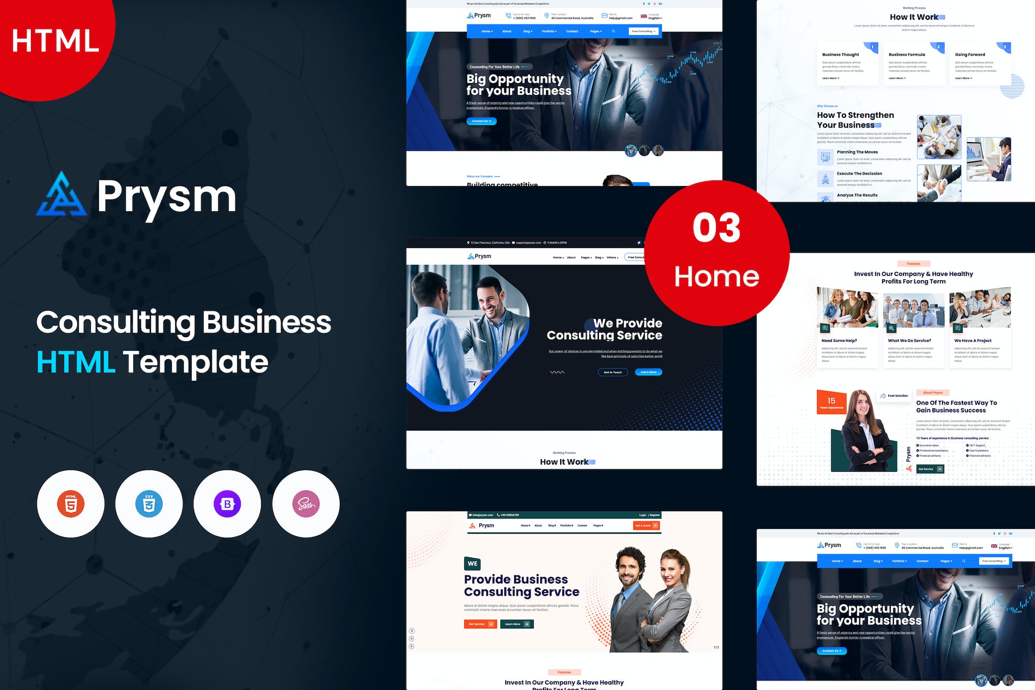 Prysm – Consulting Business Template