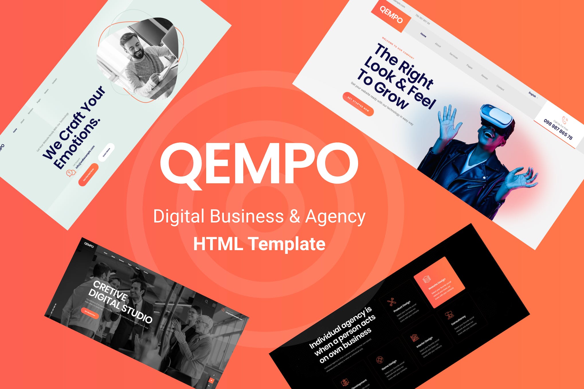 Qempo – Digital Agency Services HTML5 Template