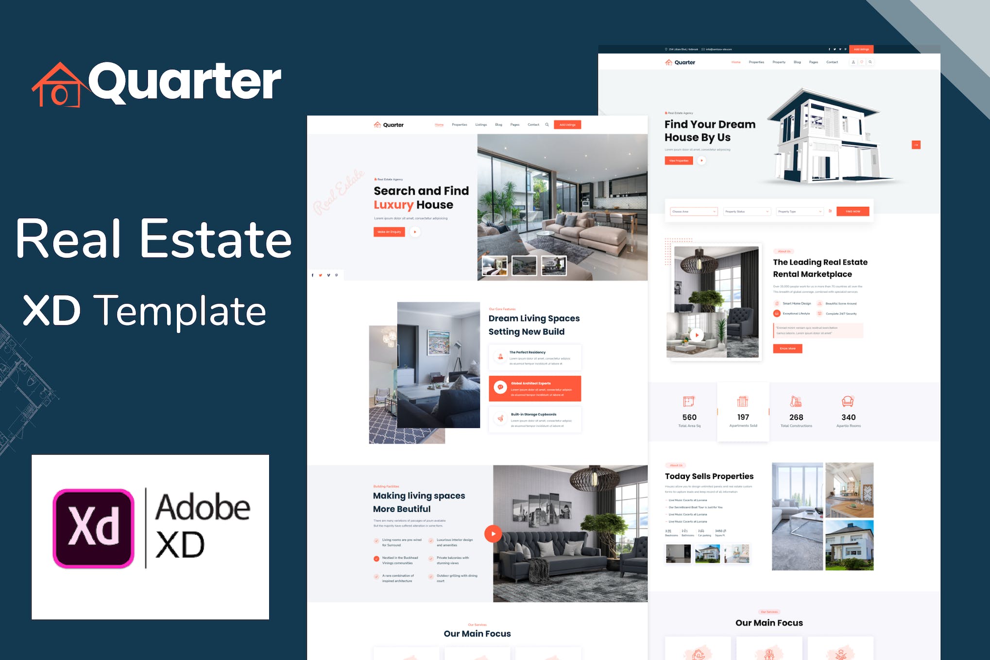 Quarter – Real Estate XD Template