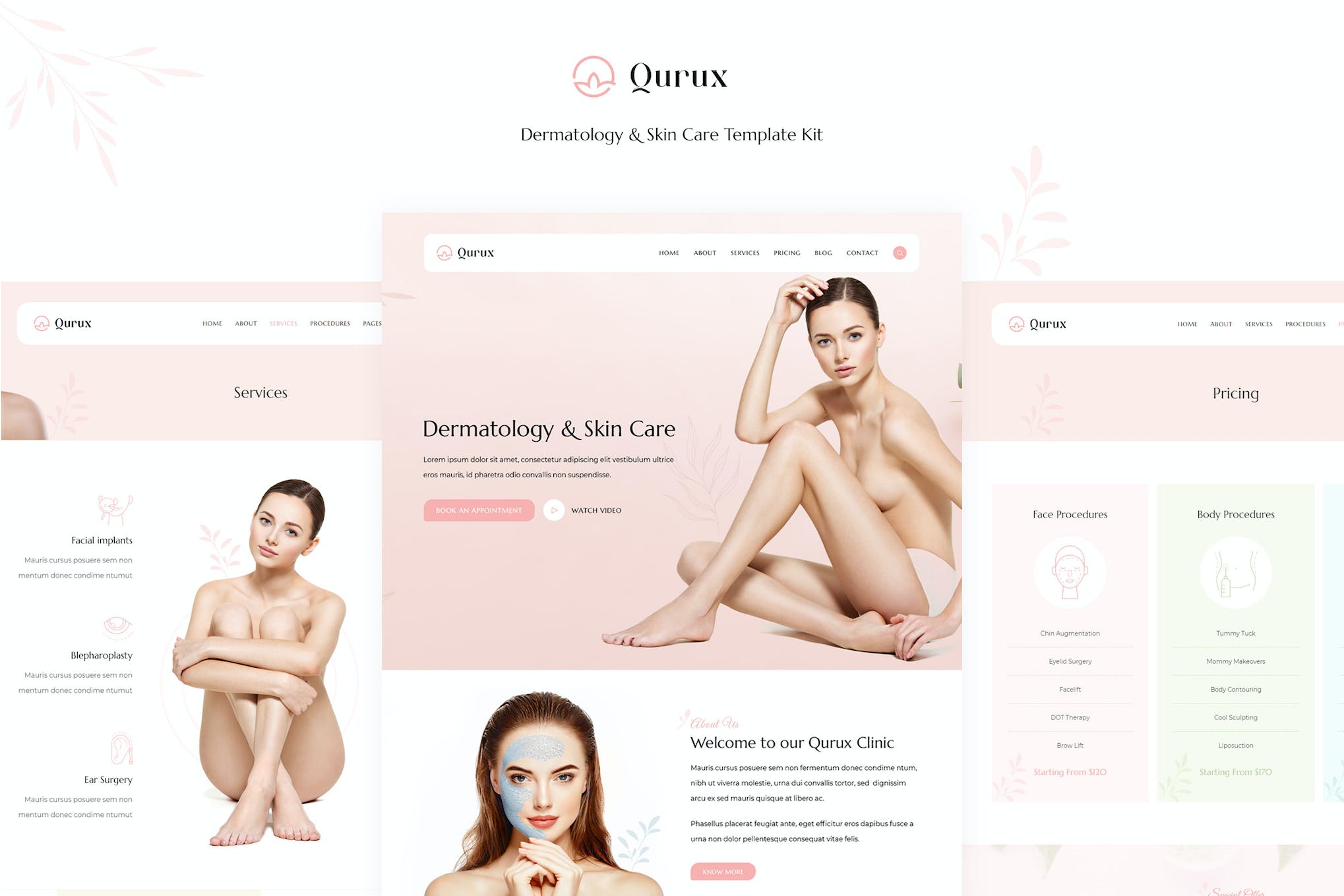 Qurux – Dermatology & Skin Care Elementor Template Kit