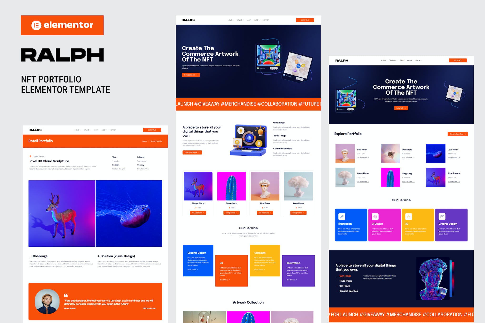 Ralph – NFT Portfolio Elementor Template Kit