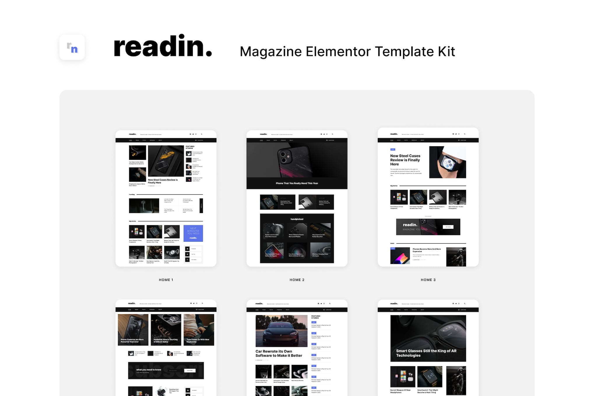 Readin – Blog & Magazine Elementor Template Kit