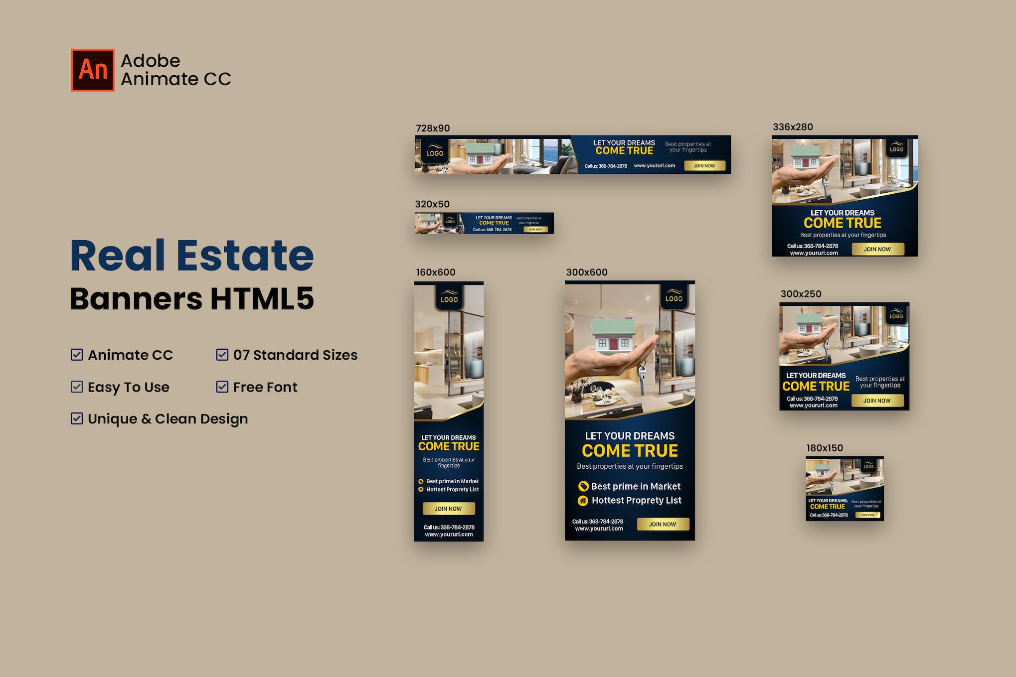 Real Estate HTML5 Ad (Animate CC)