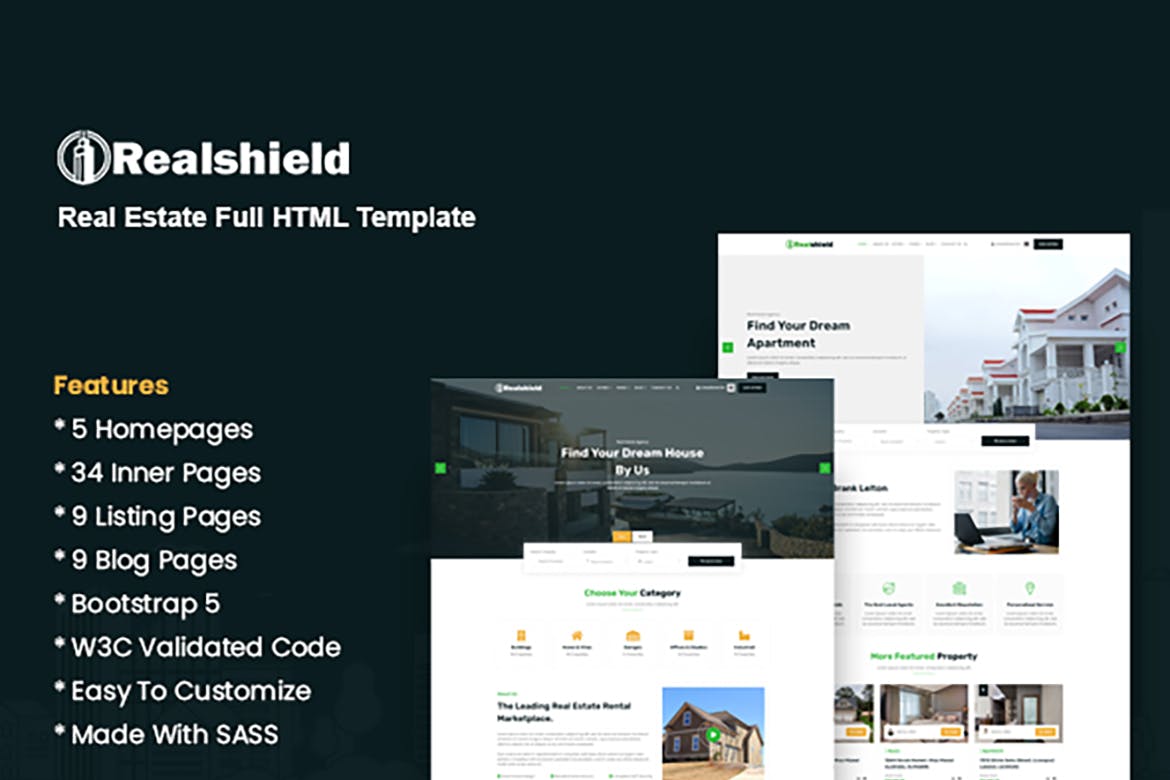 Realshield – Real Estate Full HTML Template