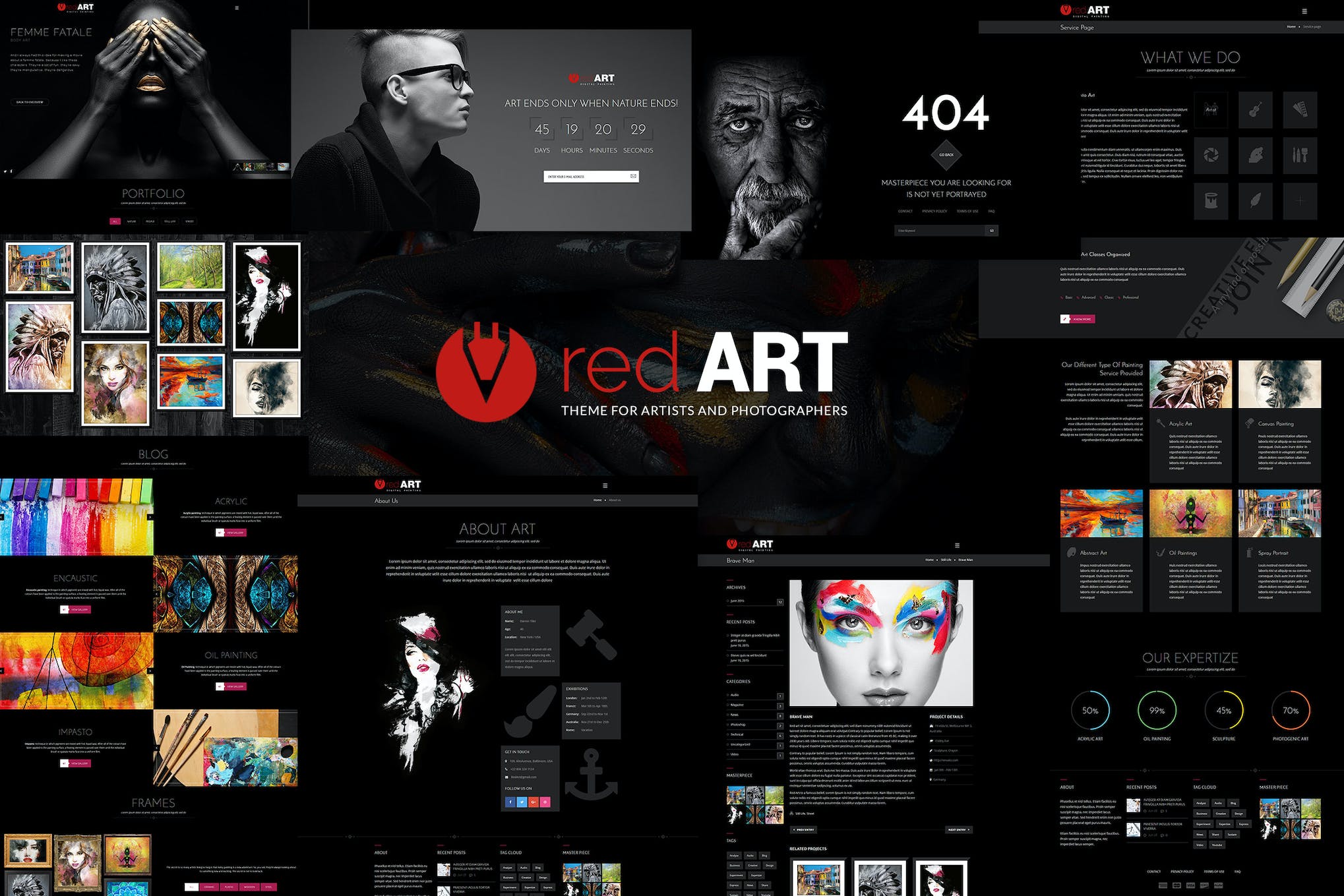 Red Art – Multipurpose Portfolio HTML Template