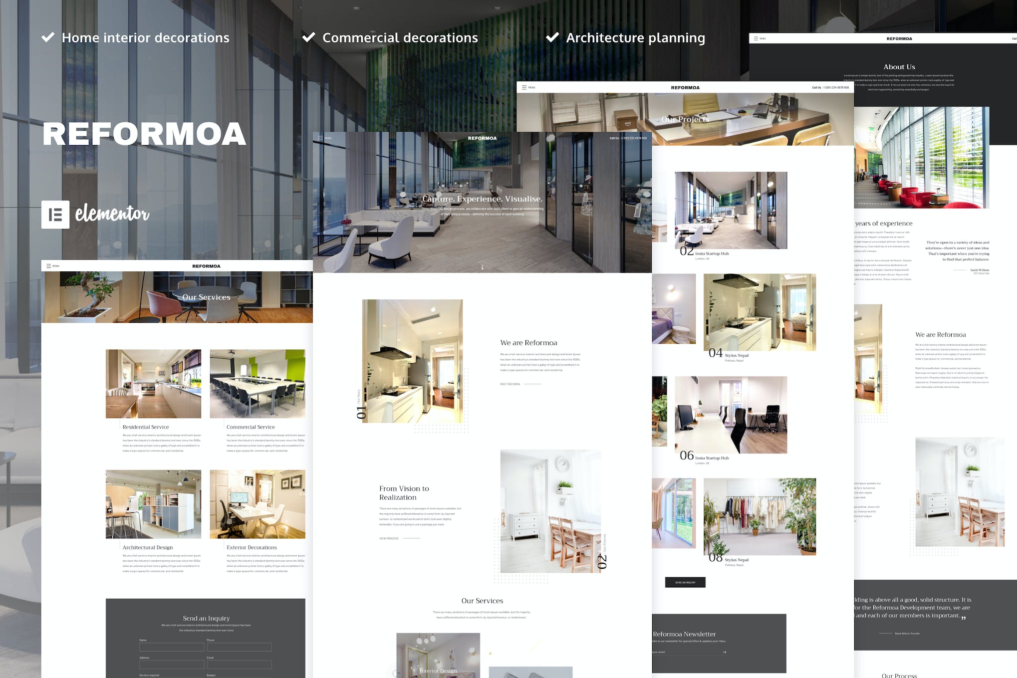 Reformoa – Architecture & Interior Design Elementor Template Kit