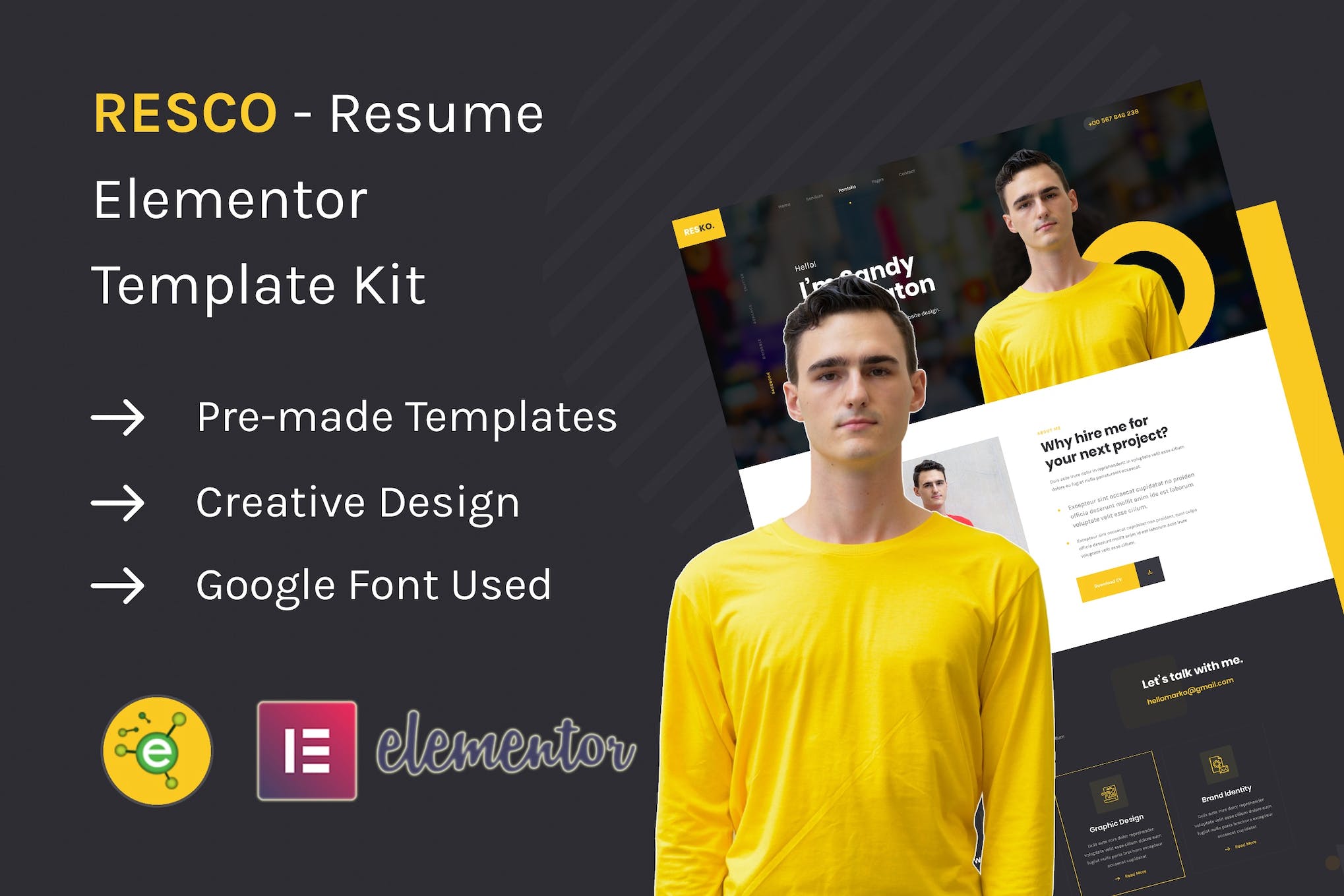 Resco – Resume Elementor Template Kit