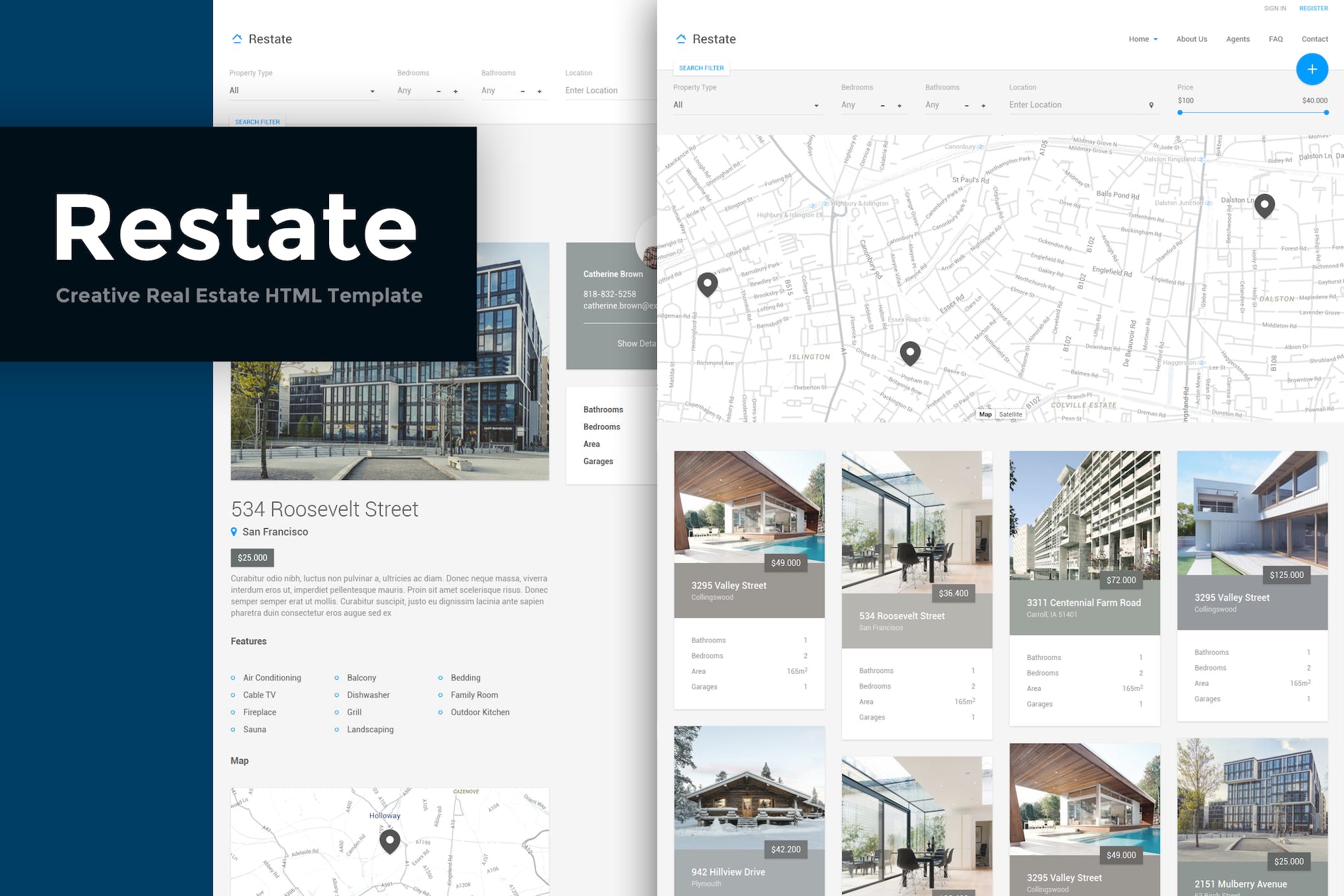 Restate – Creative Real Estate HTML Template