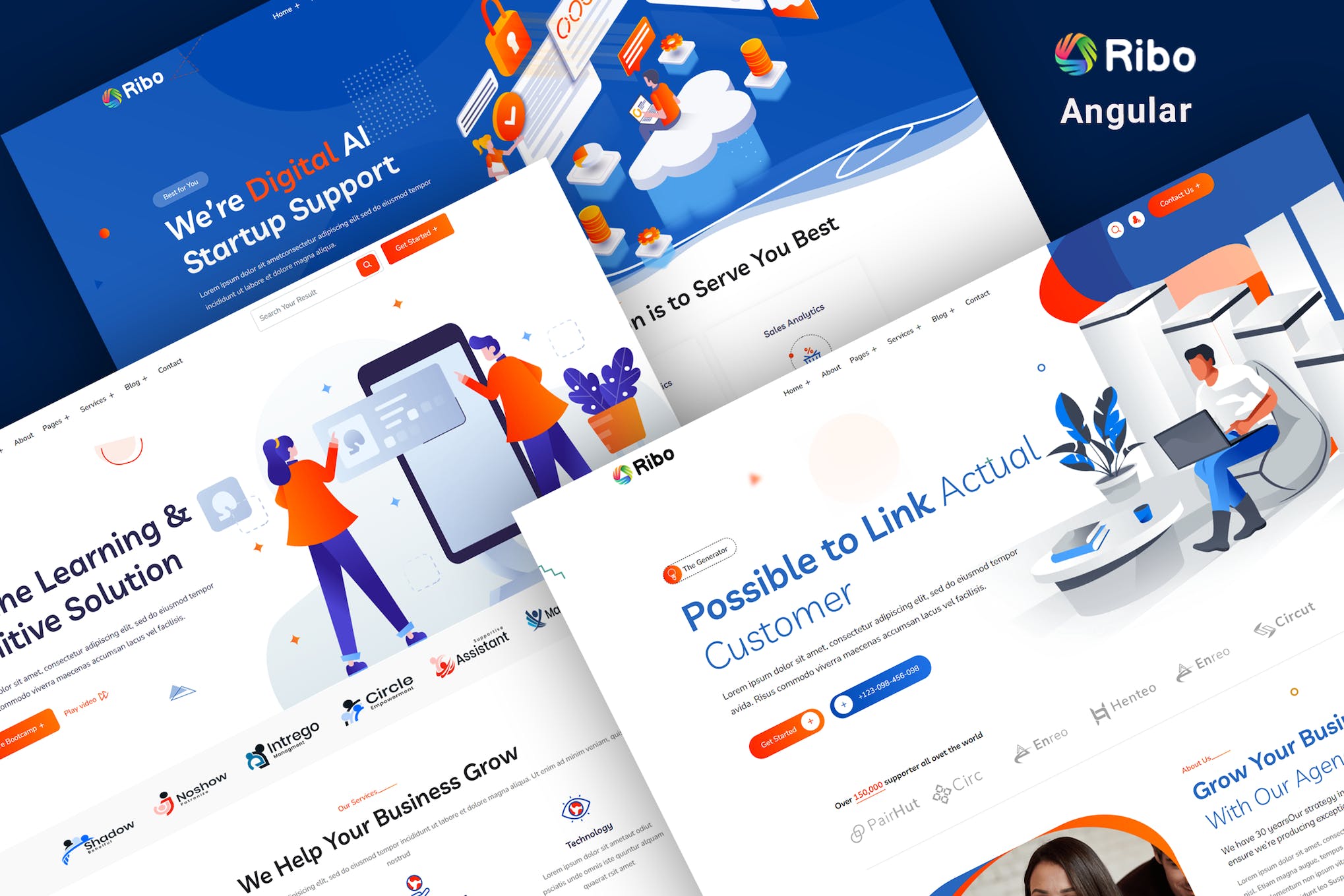 Ribo – Angular SEO Marketing & IT Startup Template