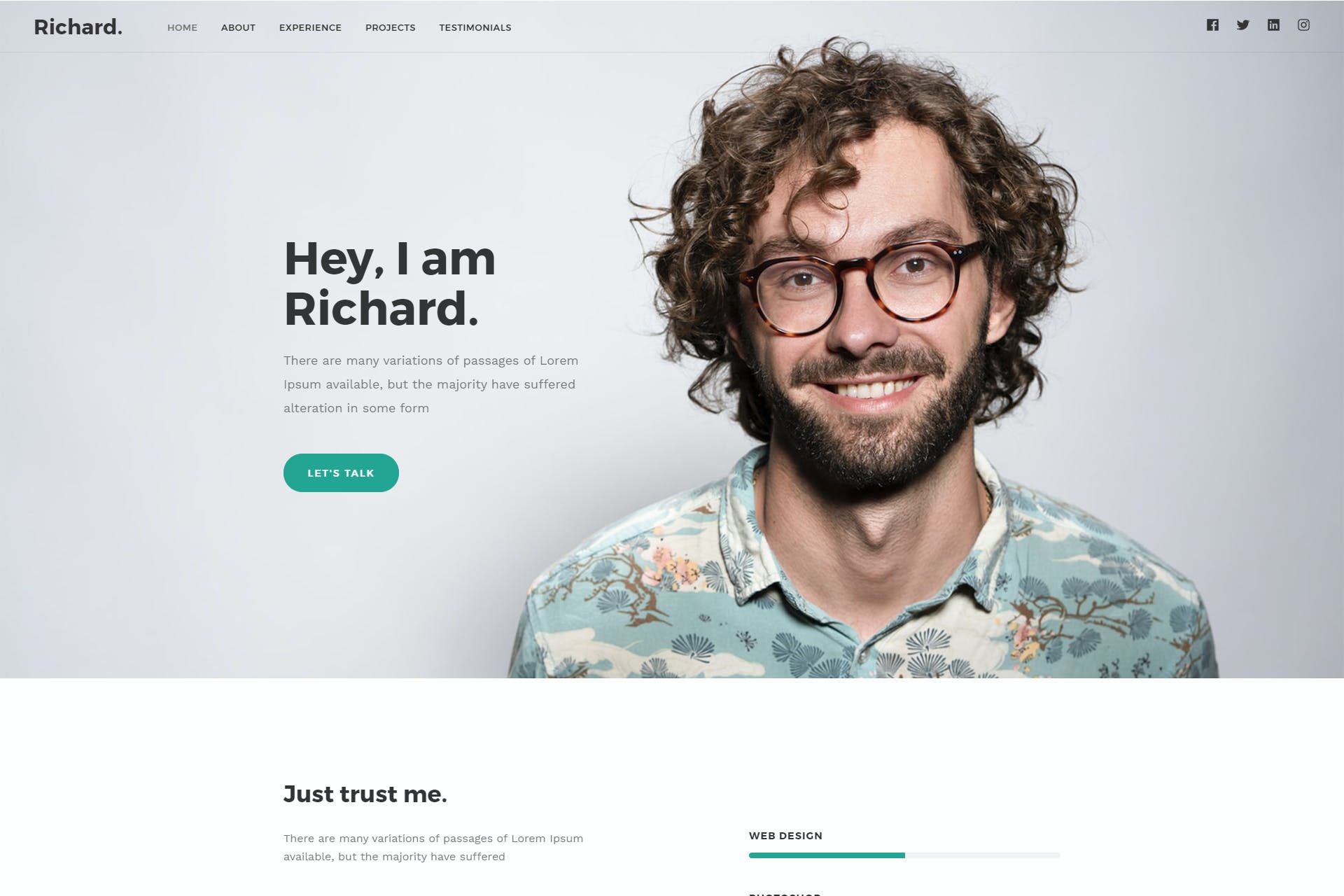 Richard. – Easy Onepage Personal Template