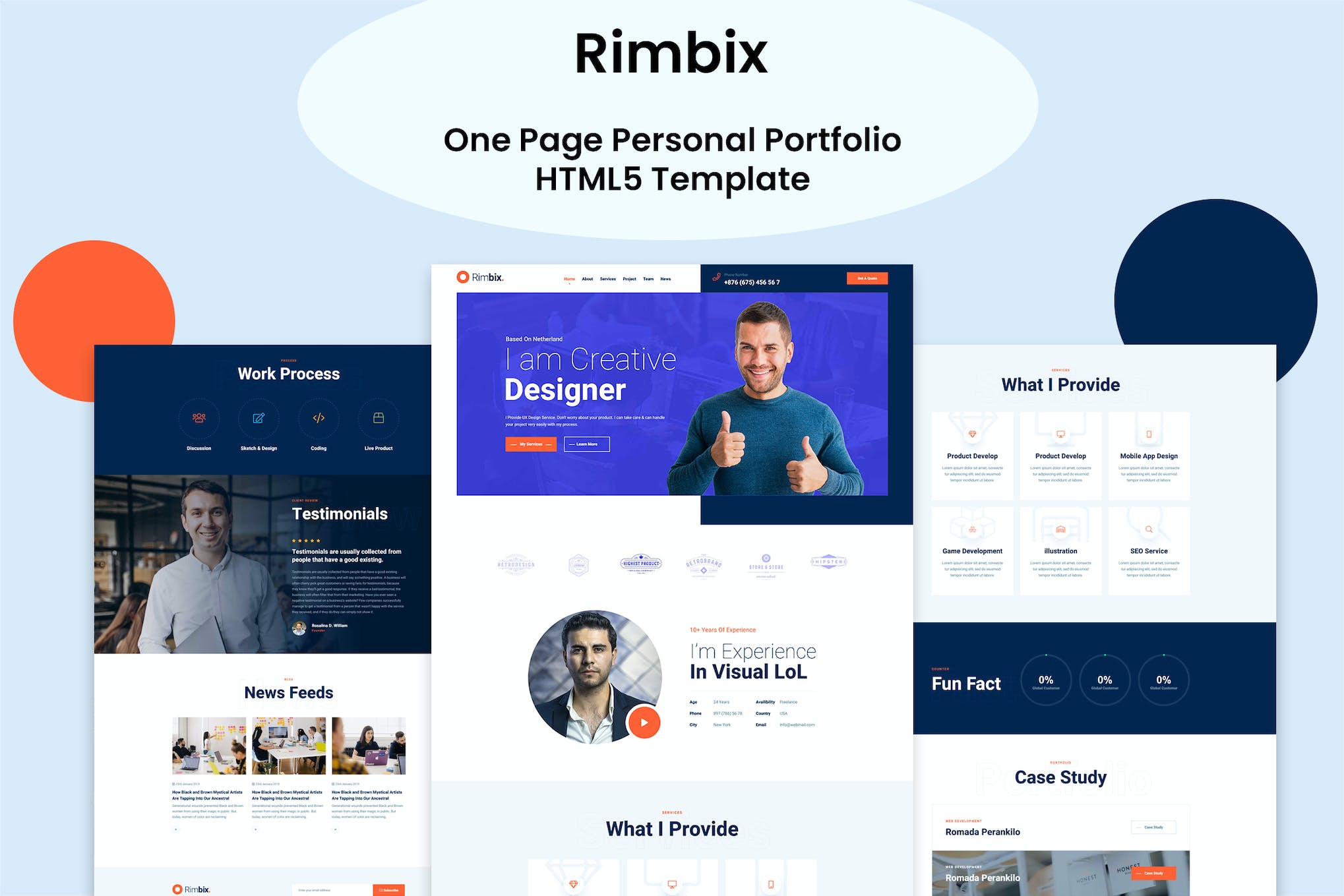 Rimbix – Personal Portfolio HTML5 Template